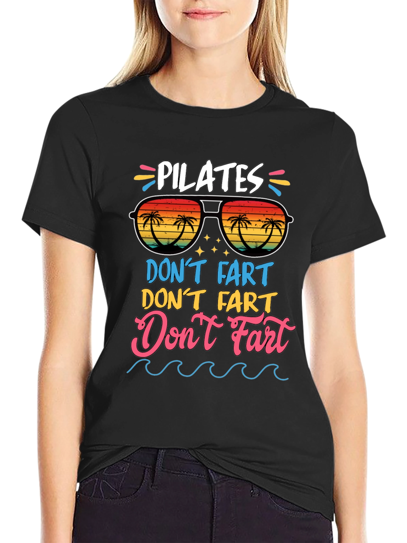 Pilates Dont Fart T-Shirt Funny Yoga Tee
