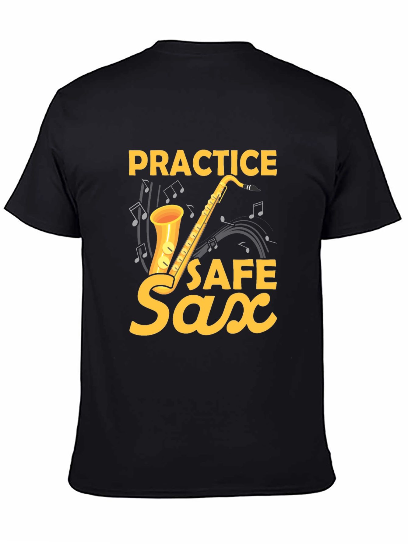 Practice Safe Saxophone T-Shirt - Music Lover Tee