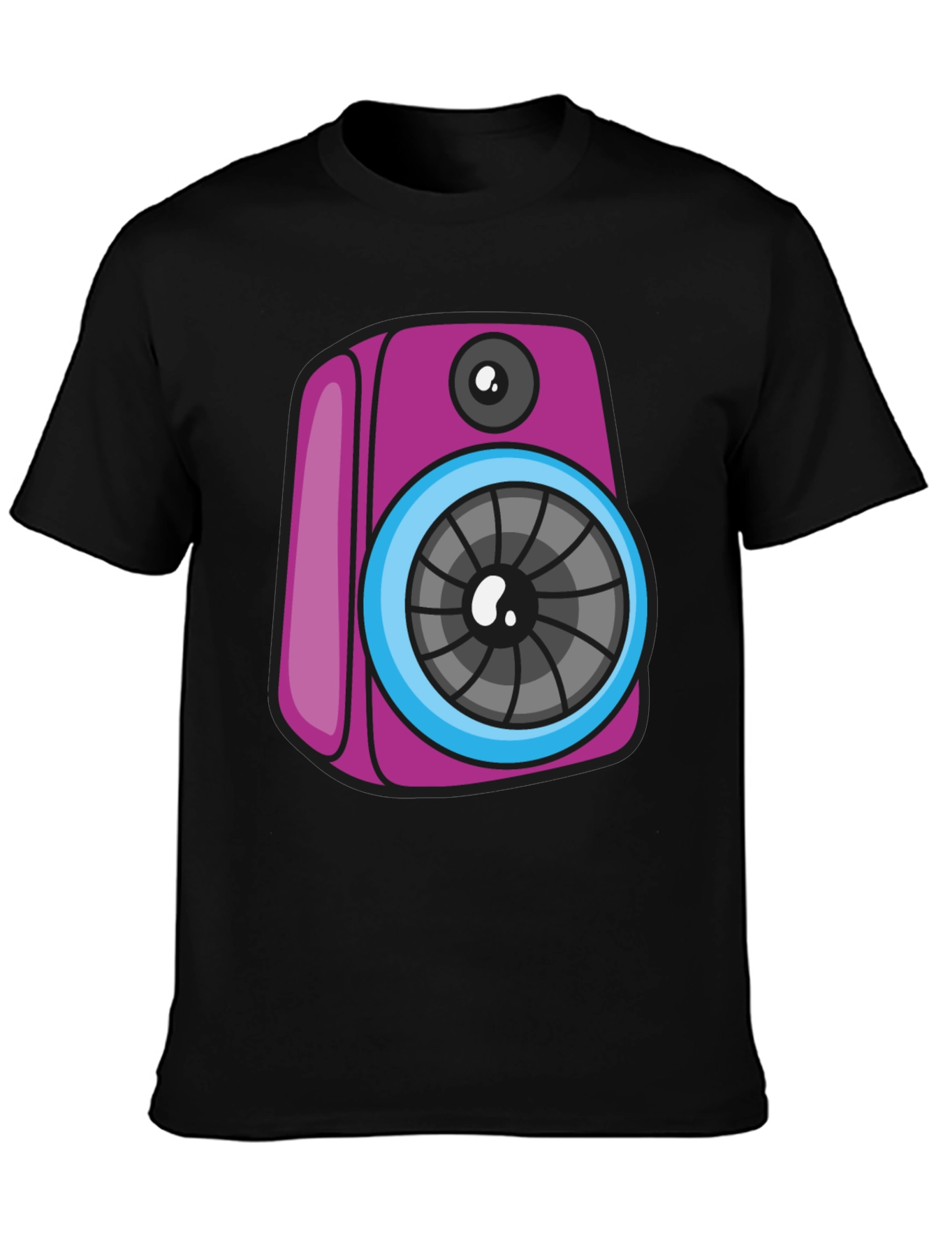 Funky Speaker Graphic Tee - Black