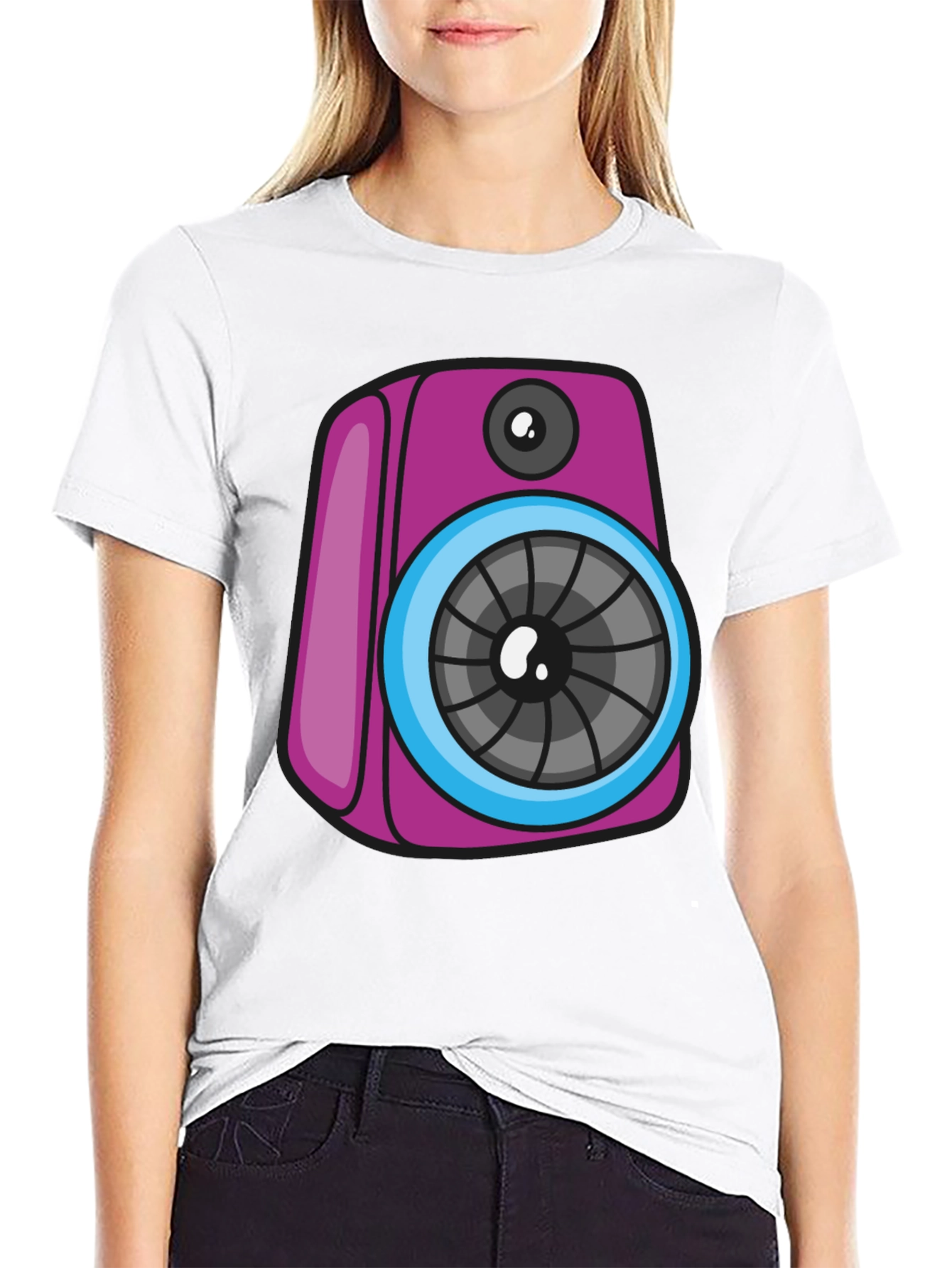 Funky Speaker Graphic Tee - Black