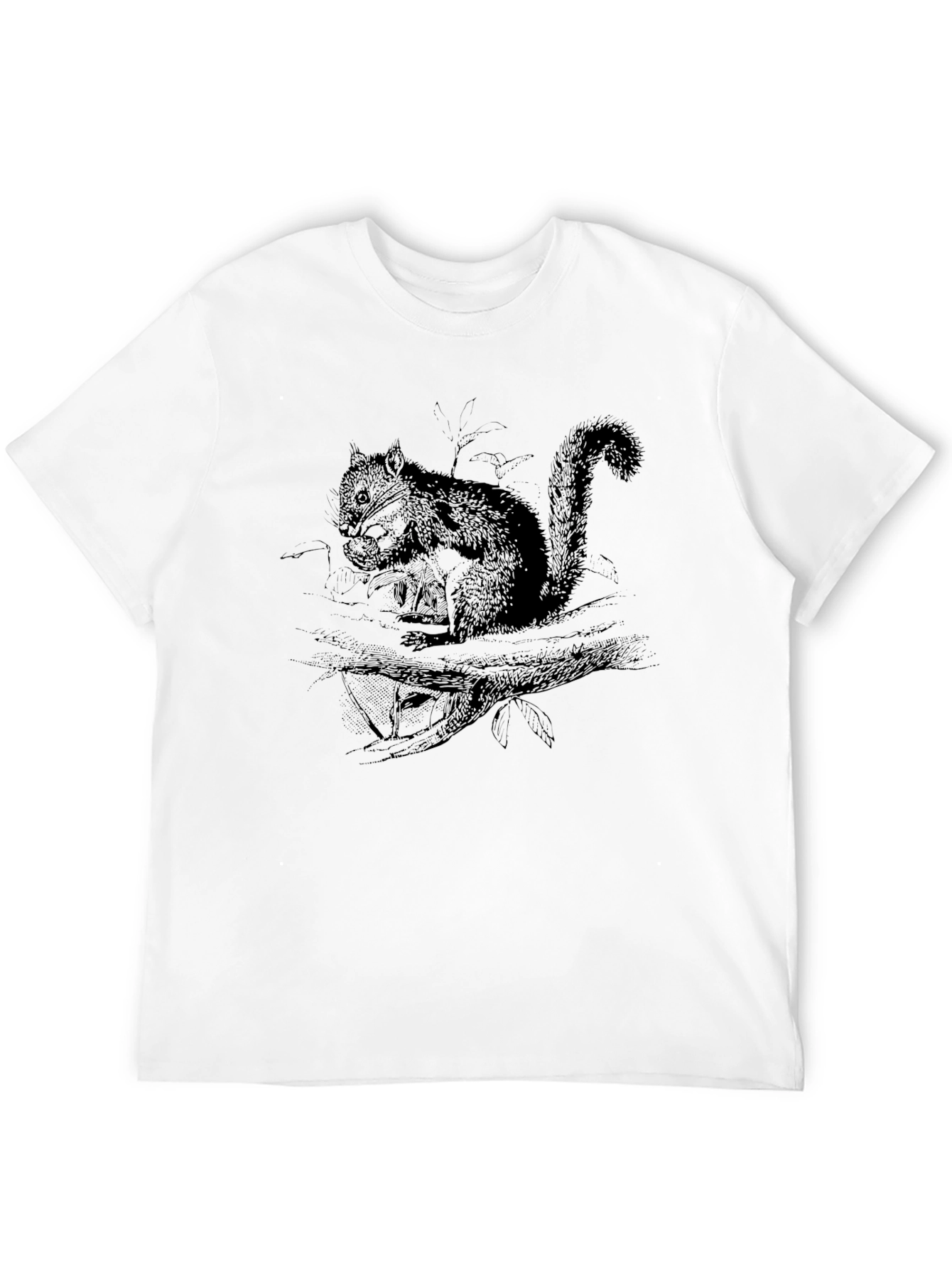 Squirrel Graphic Black T-Shirt