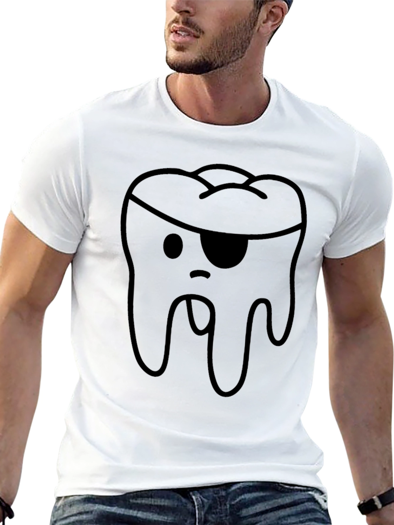 Pirate Tooth Graphic T-Shirt - Quirky Cotton Tee