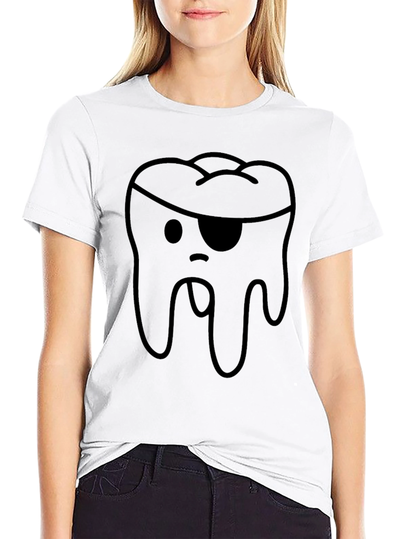 Pirate Tooth Graphic T-Shirt - Quirky Cotton Tee