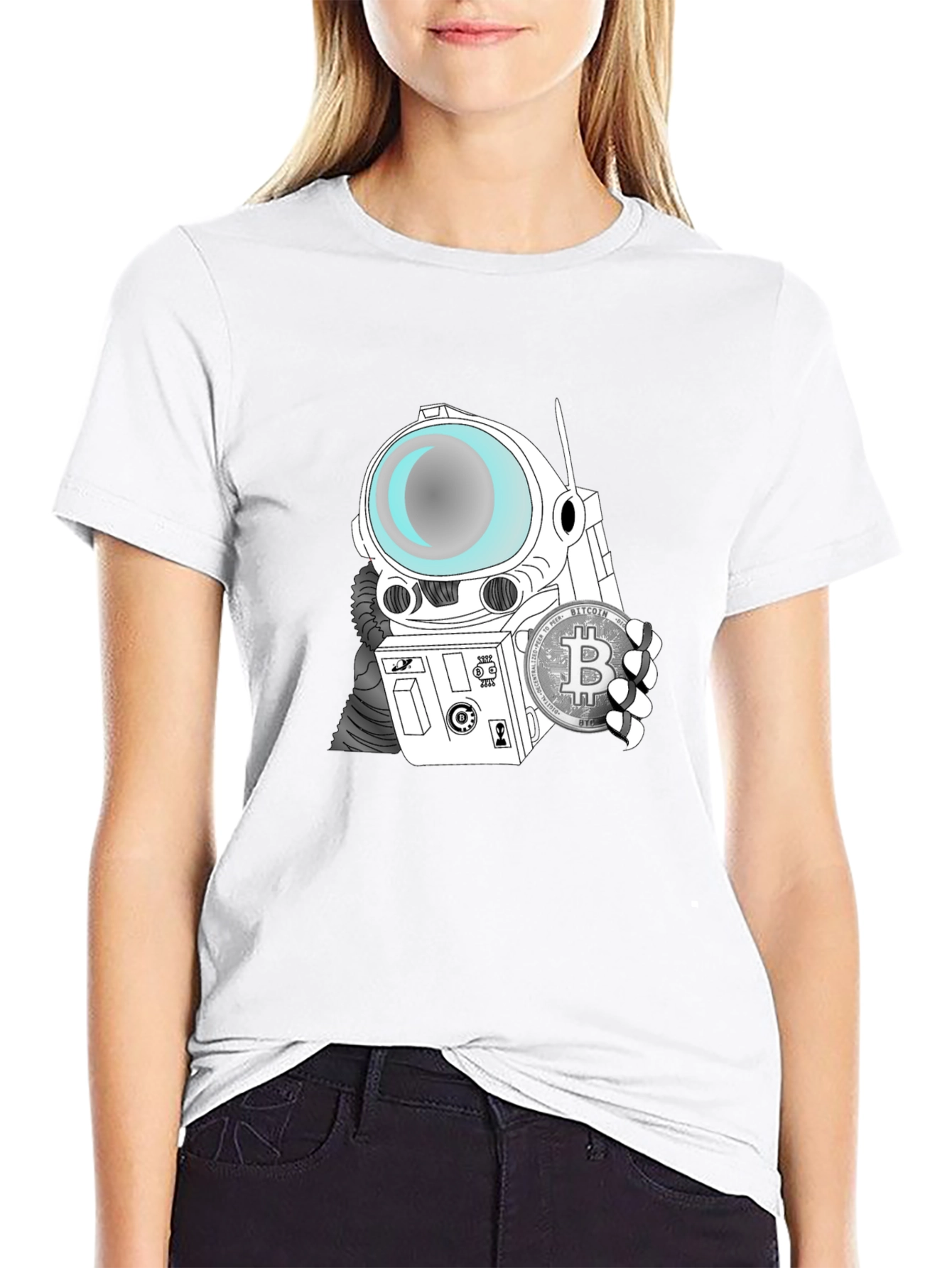 Bitcoin Astronaut T-Shirt - Crypto Space Tee