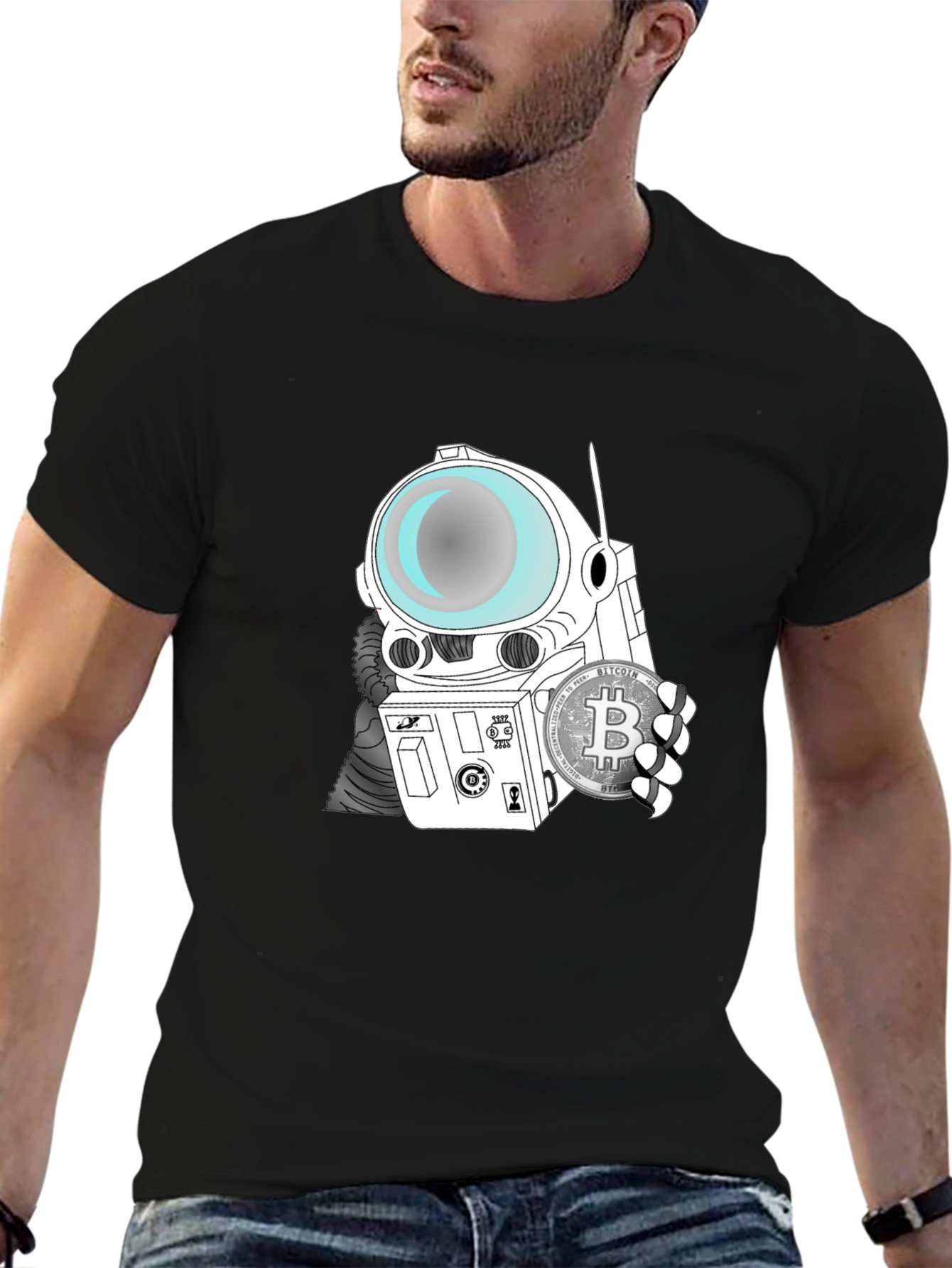 Bitcoin Astronaut T-Shirt - Crypto Space Tee