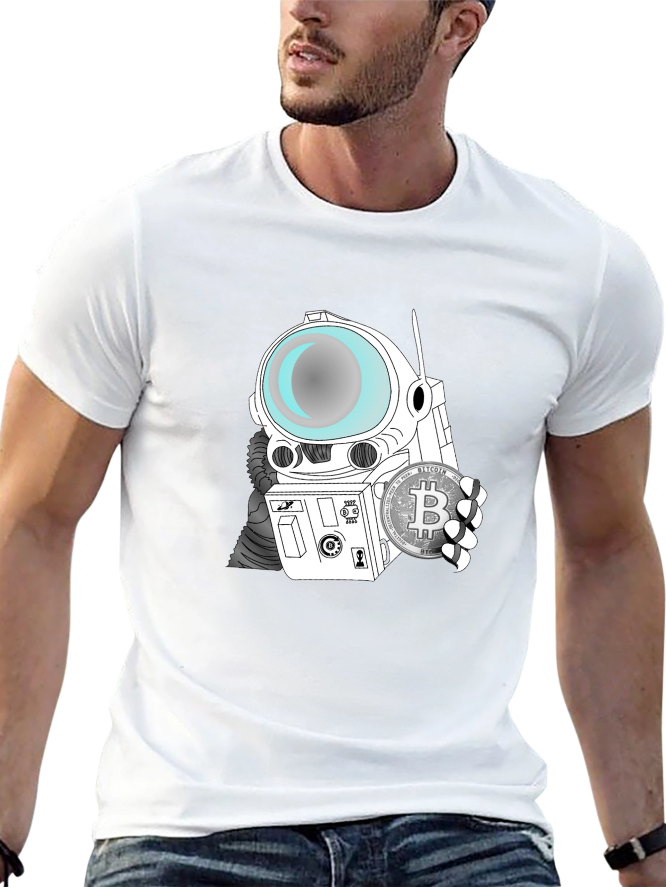 Bitcoin Astronaut T-Shirt - Crypto Space Tee