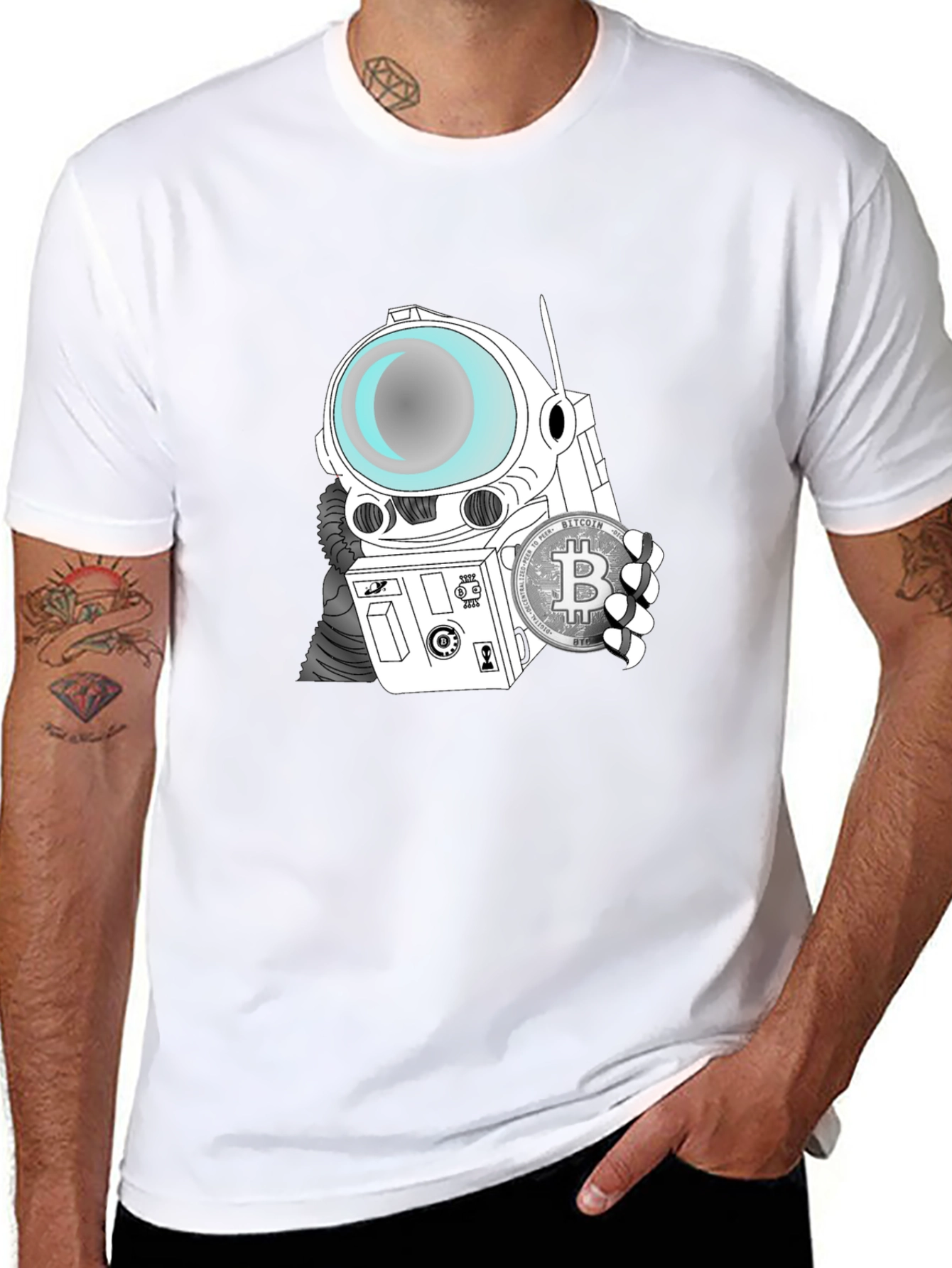 Bitcoin Astronaut T-Shirt - Crypto Space Tee