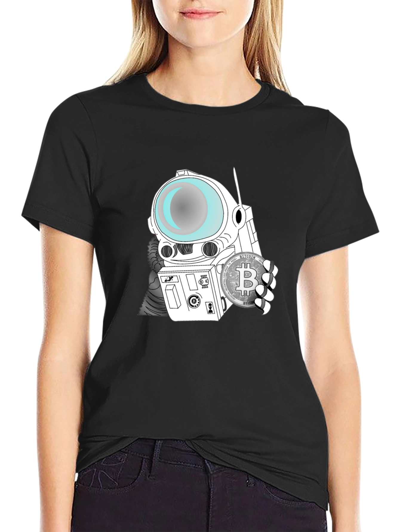 Bitcoin Astronaut T-Shirt - Crypto Space Tee