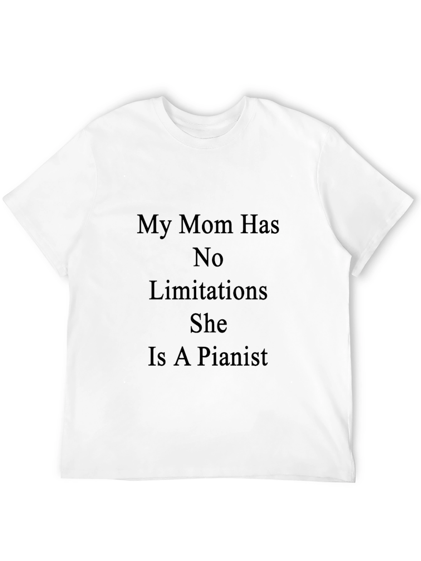 My Mom The Pianist T-Shirt - Black