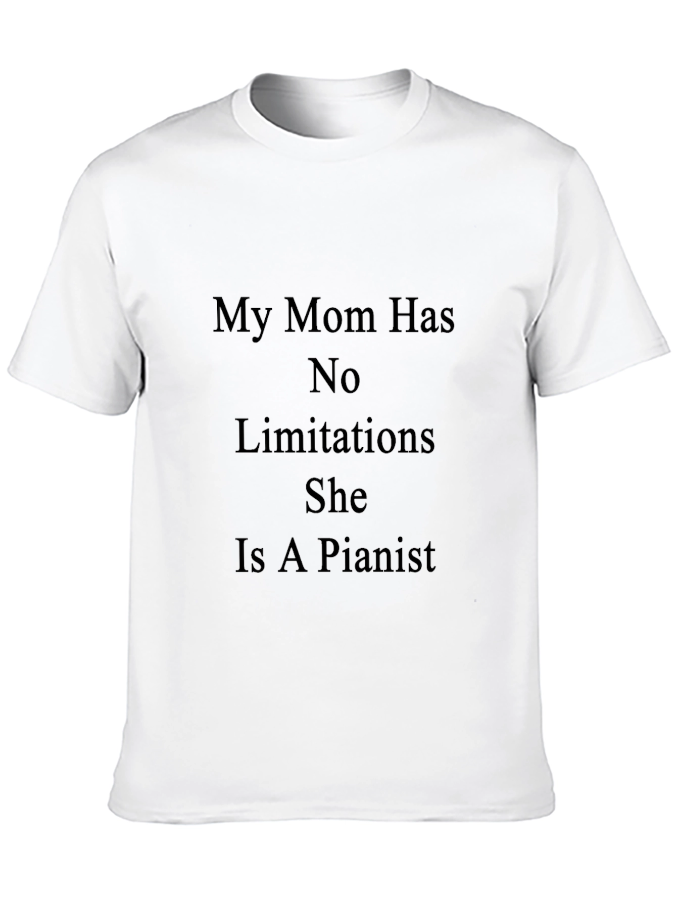 My Mom The Pianist T-Shirt - Black