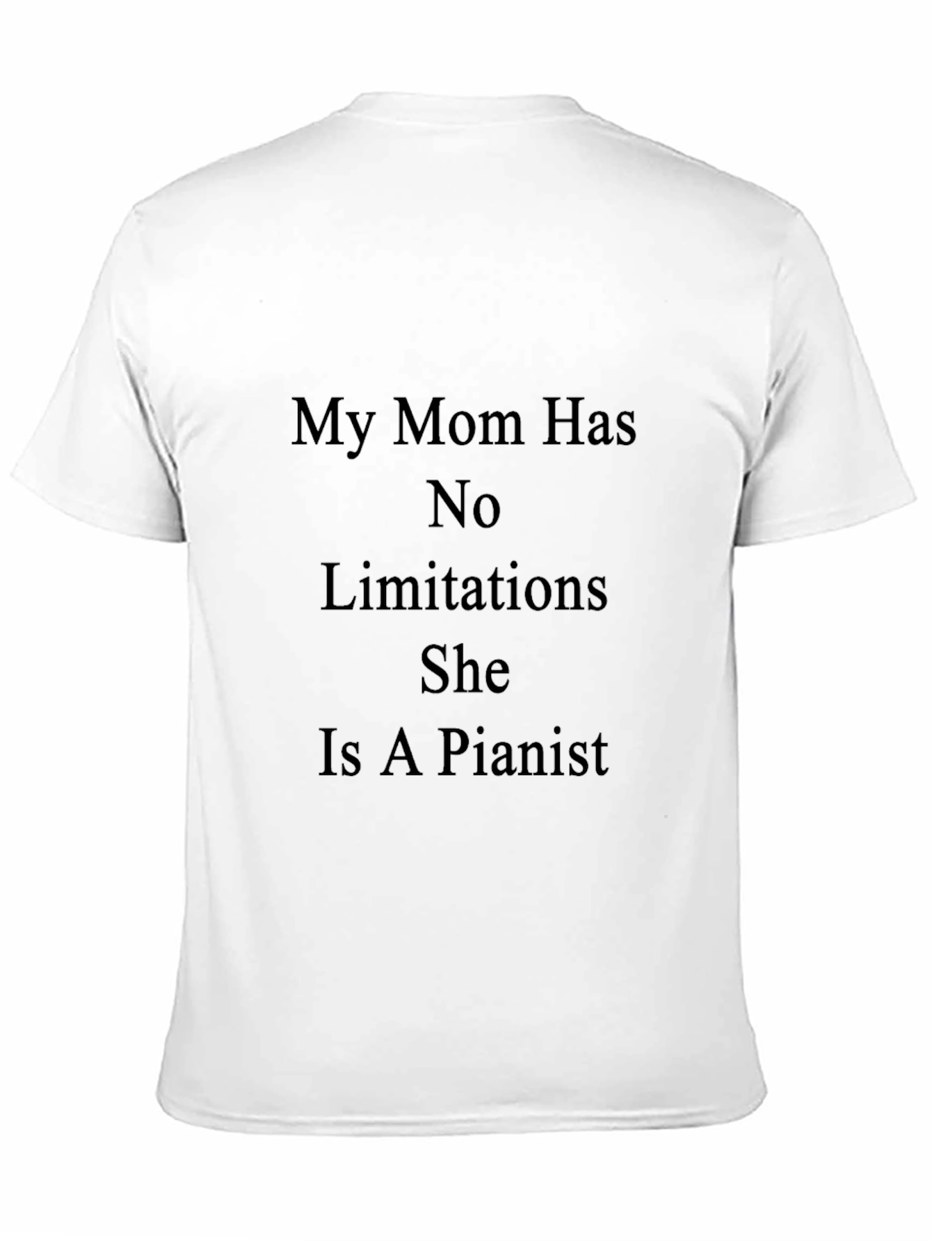 My Mom The Pianist T-Shirt - Black