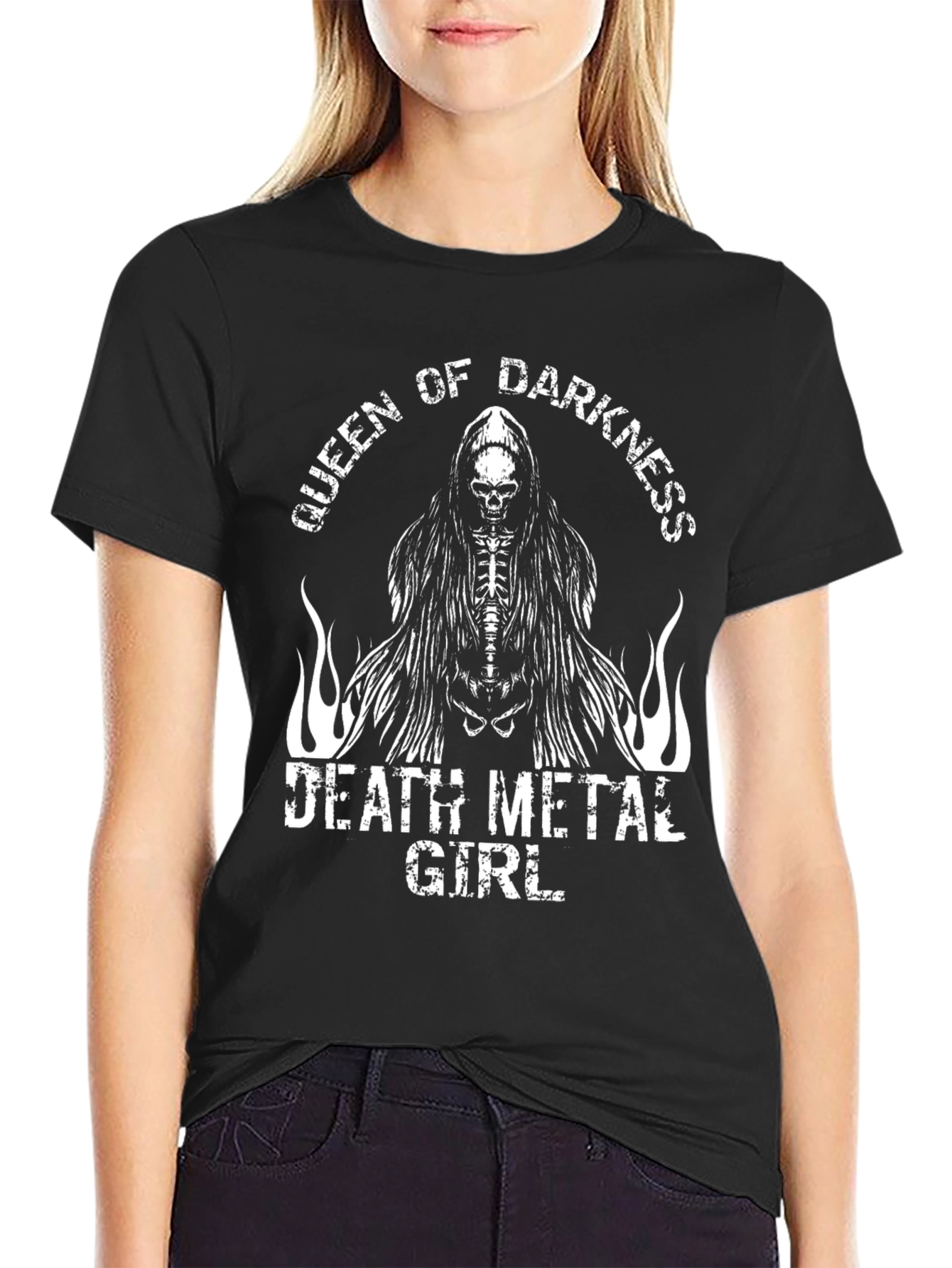 Queen of Darkness Graphic Tee - Death Metal Girl