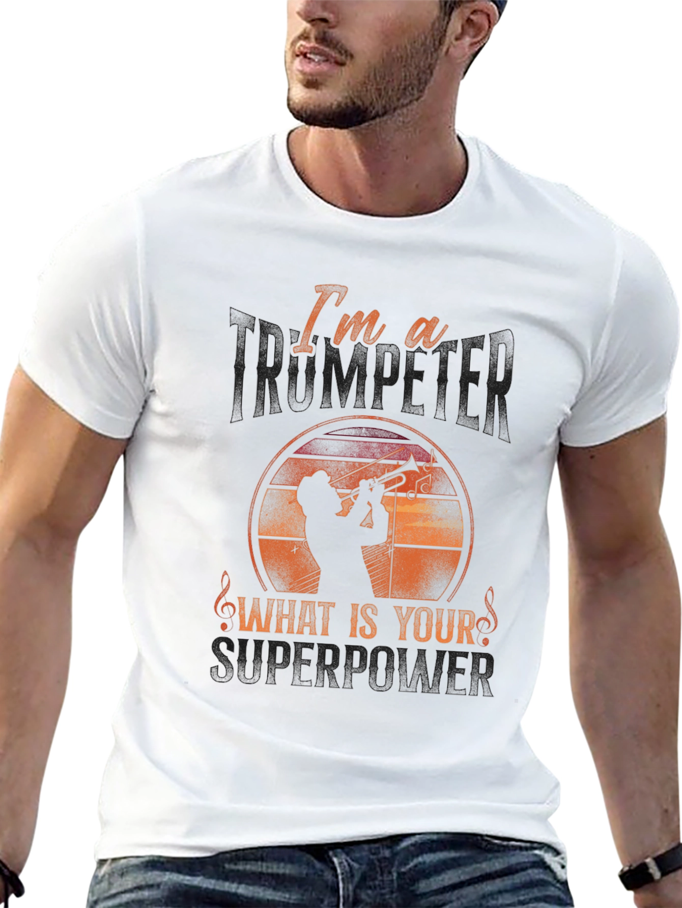 Trumpet Player Superpower T-Shirt - Musical Instrument Tee