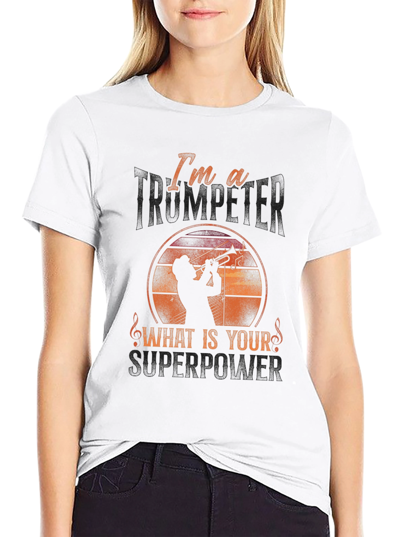 Trumpet Player Superpower T-Shirt - Musical Instrument Tee