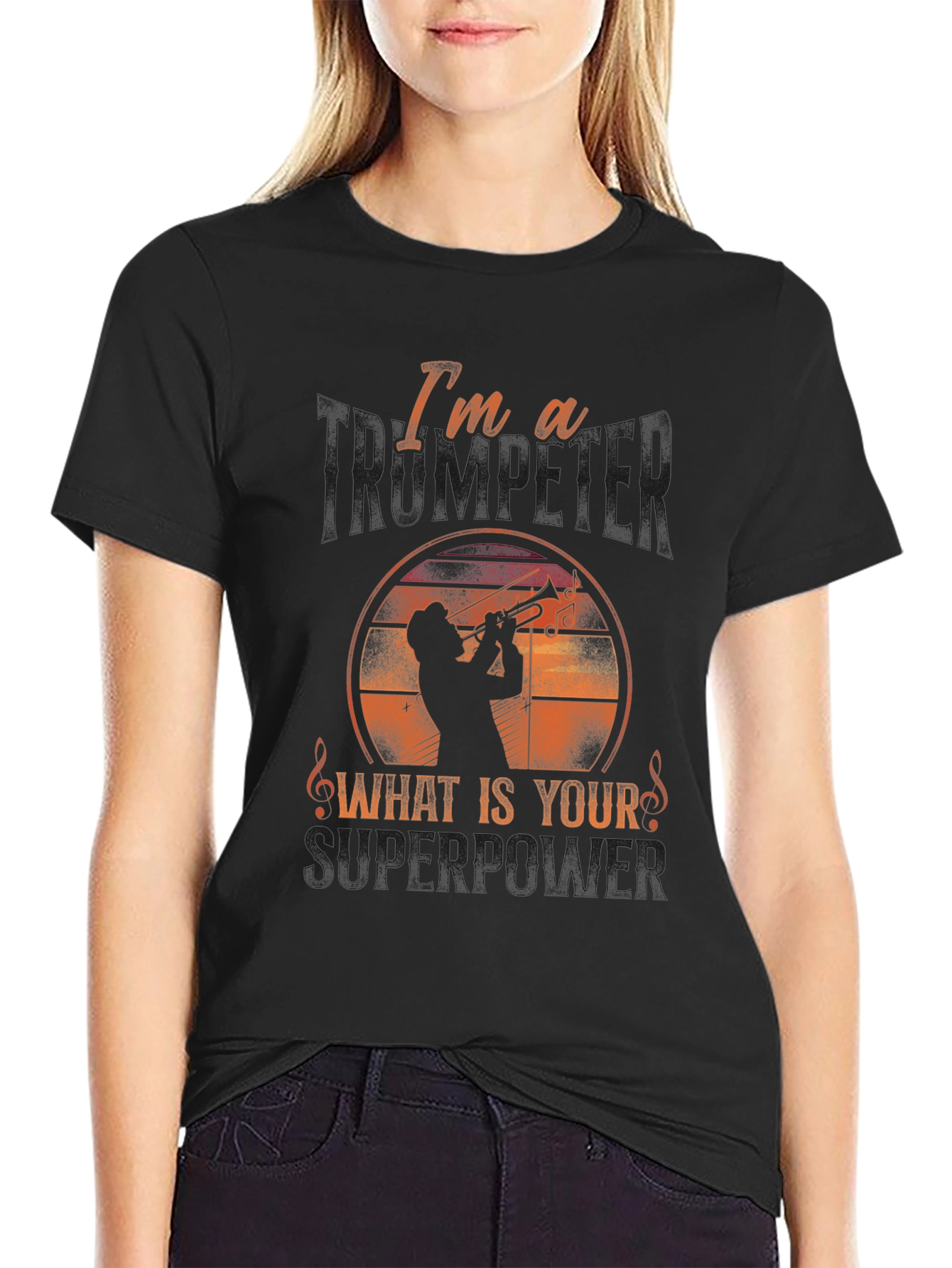 Trumpet Player Superpower T-Shirt - Musical Instrument Tee