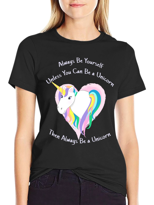 Unicorn Heart Graphic Tee - Always Be a Unicorn T-Shirt