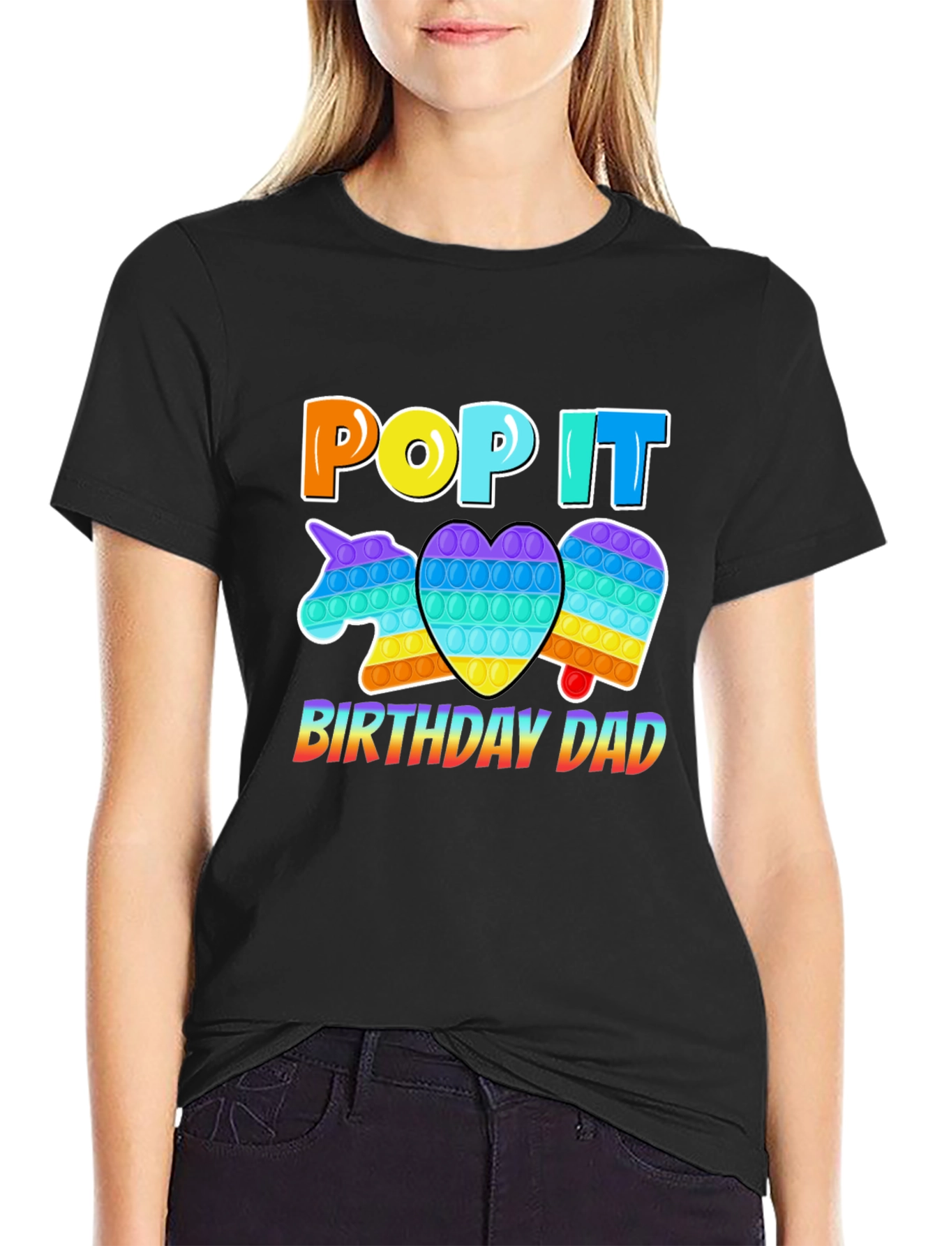 Pop It Birthday Dad T-Shirt - Fun Novelty Tee