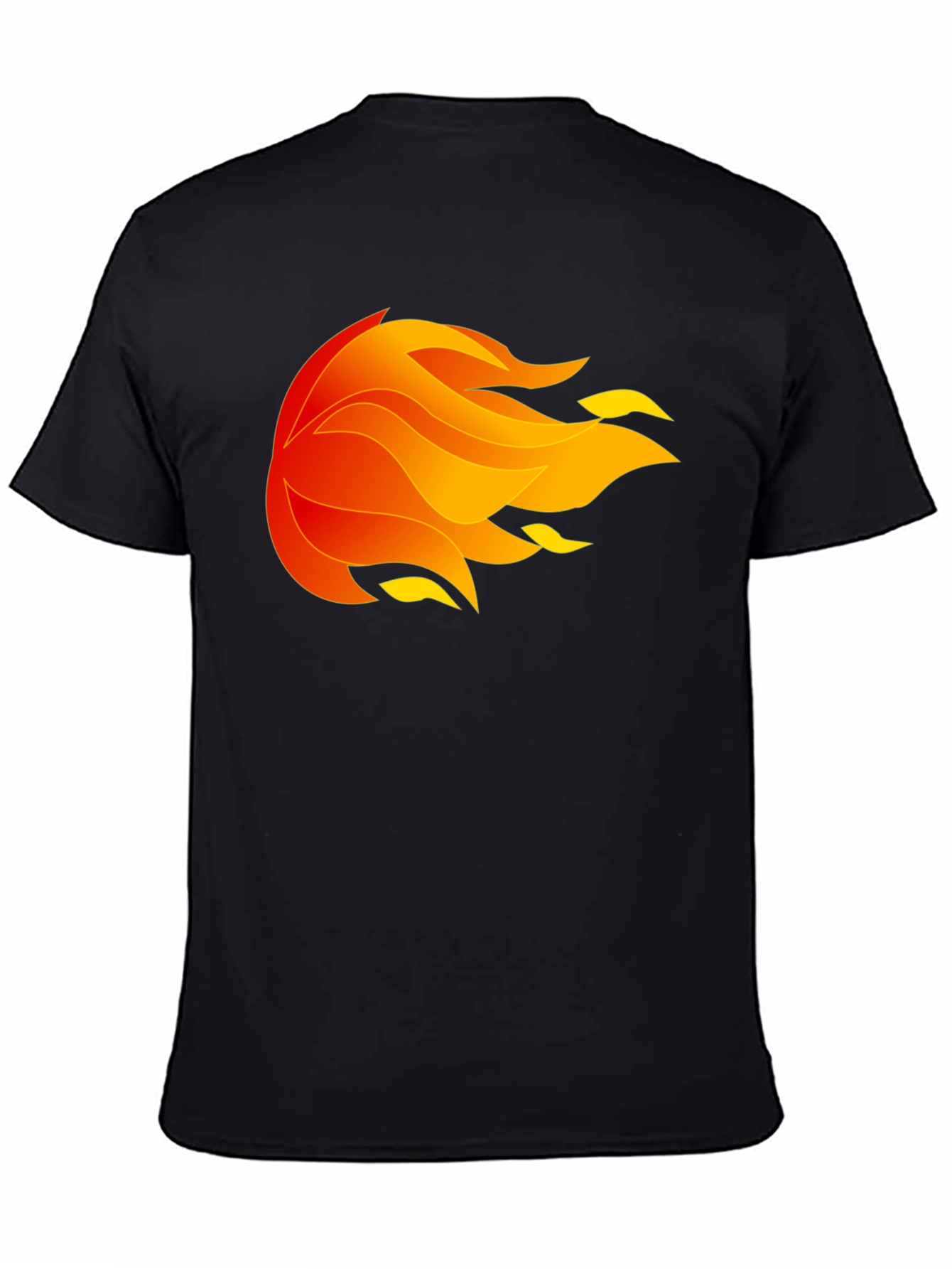 Fiery Orb Graphic Black T-Shirt