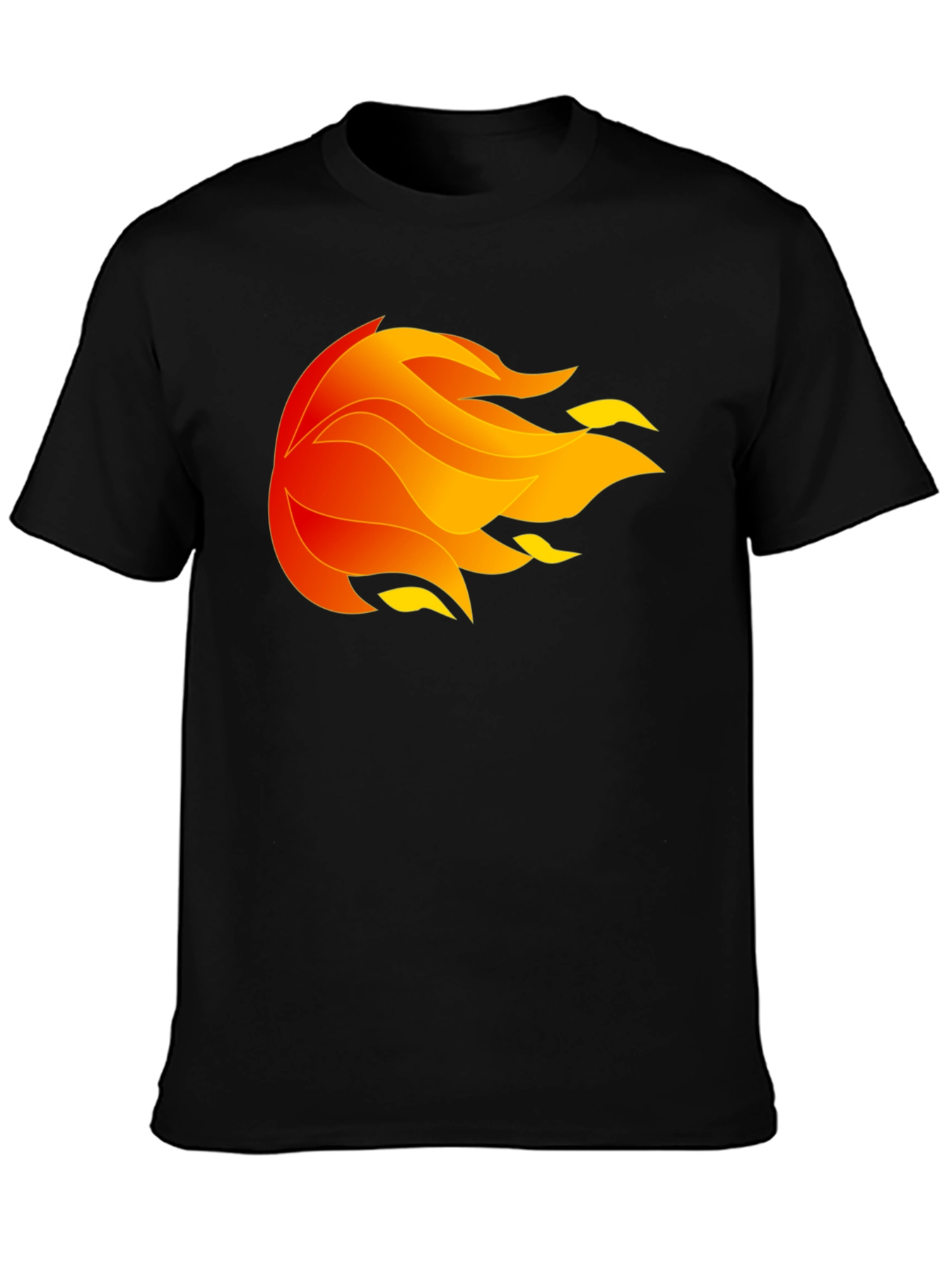 Fiery Orb Graphic Black T-Shirt