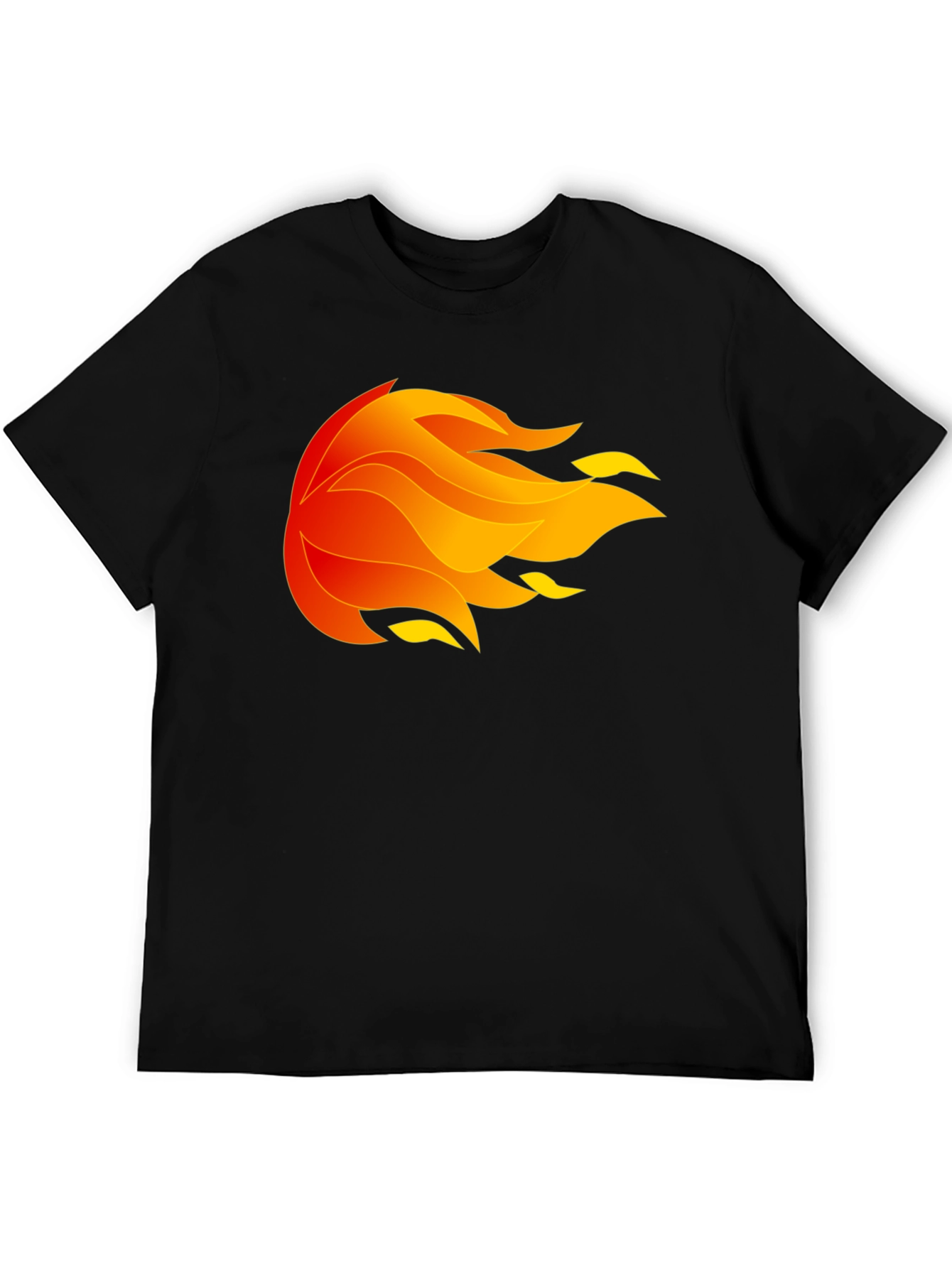Fiery Orb Graphic Black T-Shirt