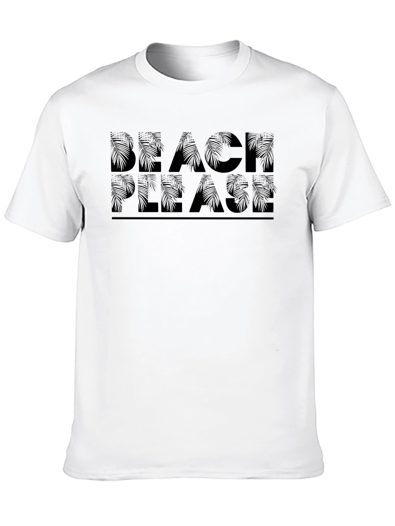 Beach Please Graphic Tee - Tropical Design