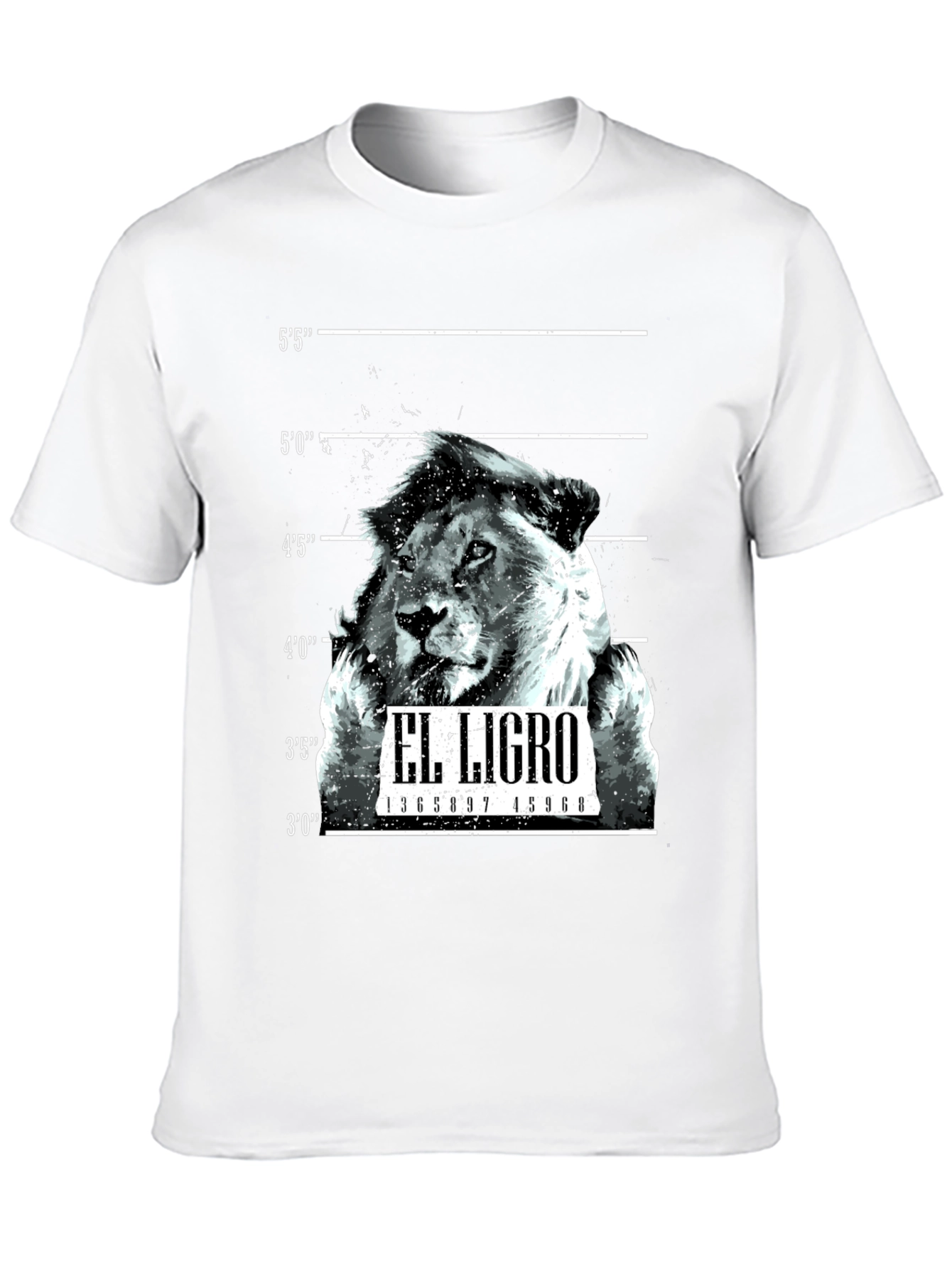 El Ligro Lion Mugshot Black T-Shirt