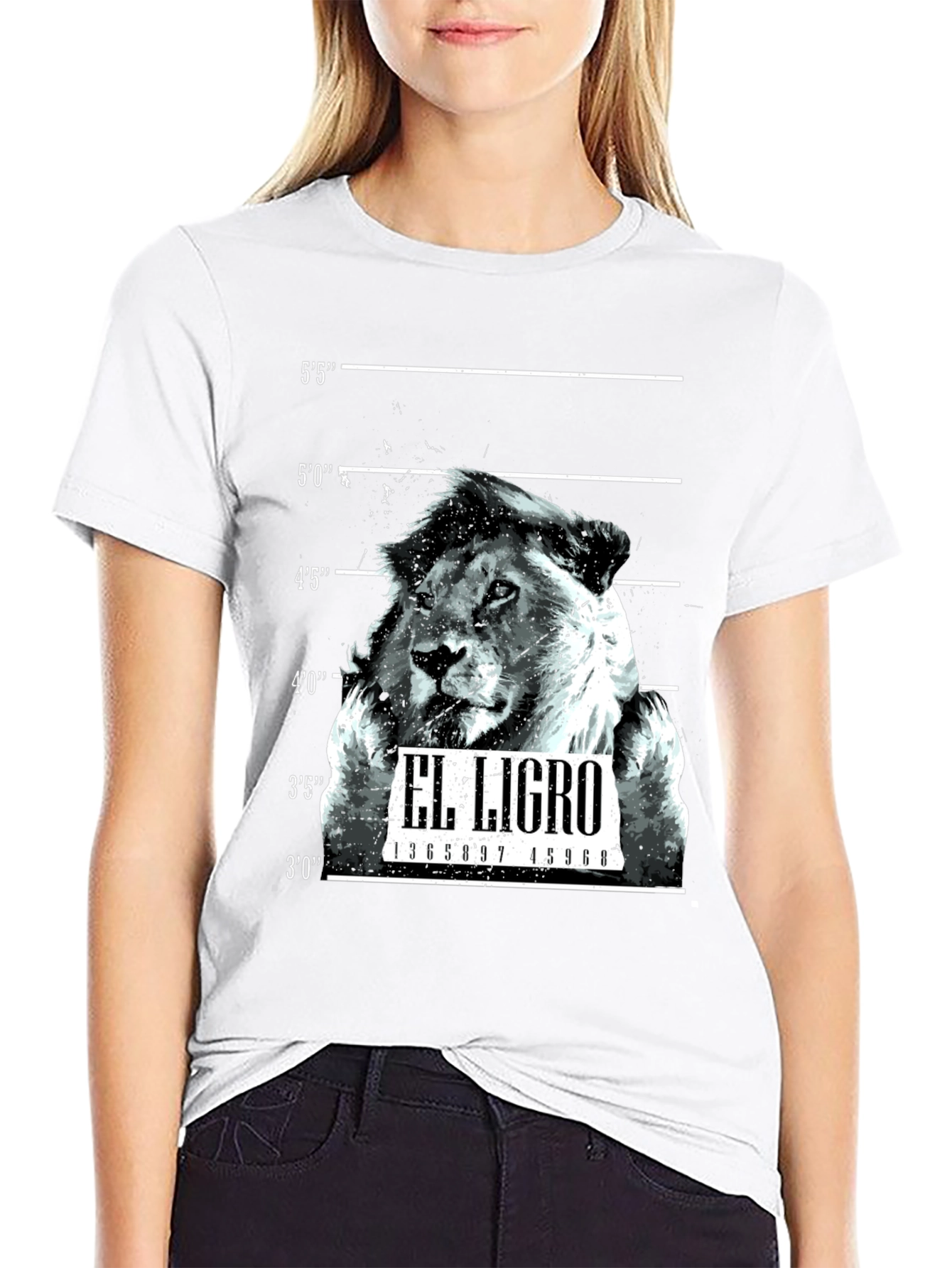 El Ligro Lion Mugshot Black T-Shirt