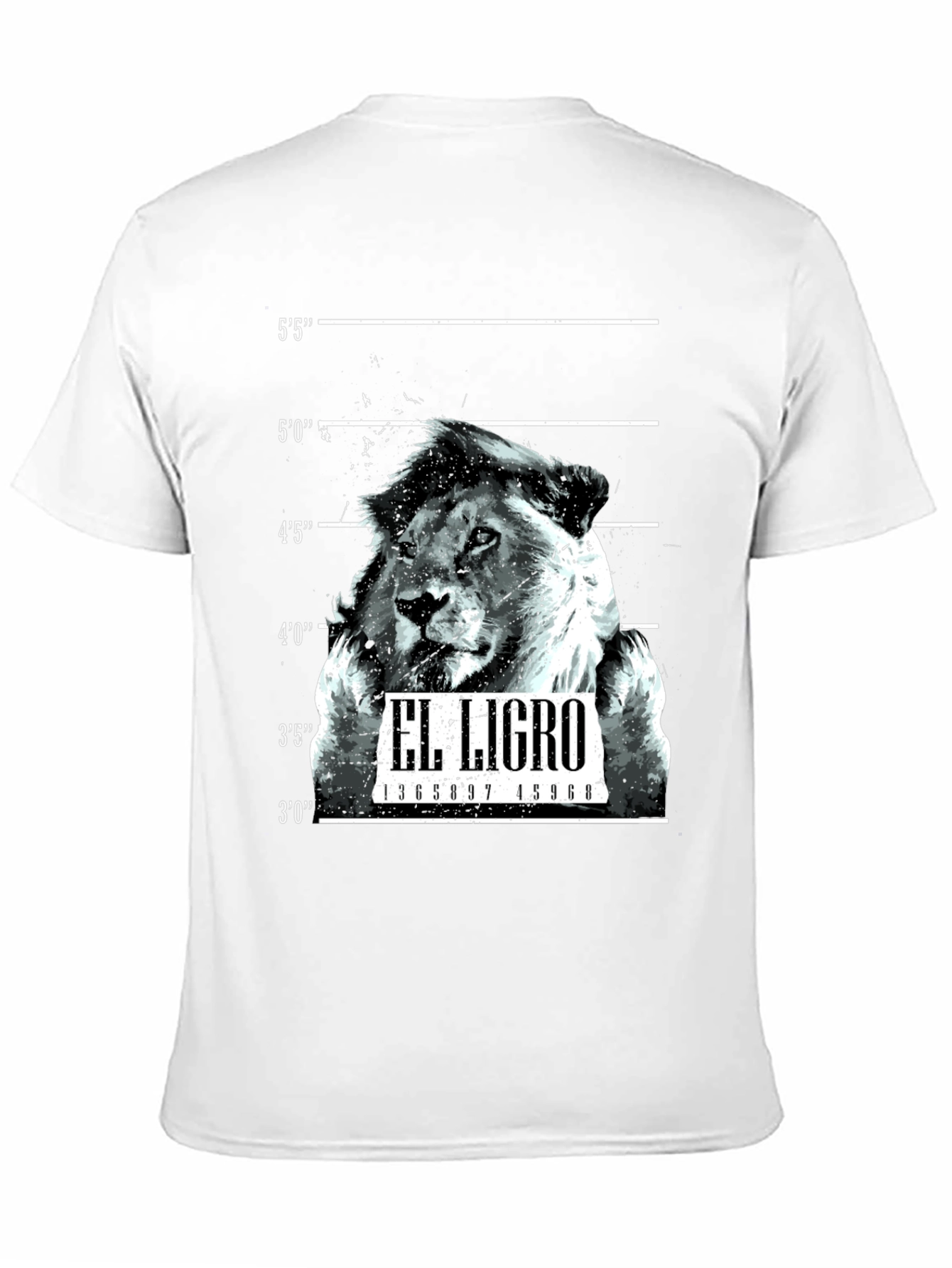 El Ligro Lion Mugshot Black T-Shirt