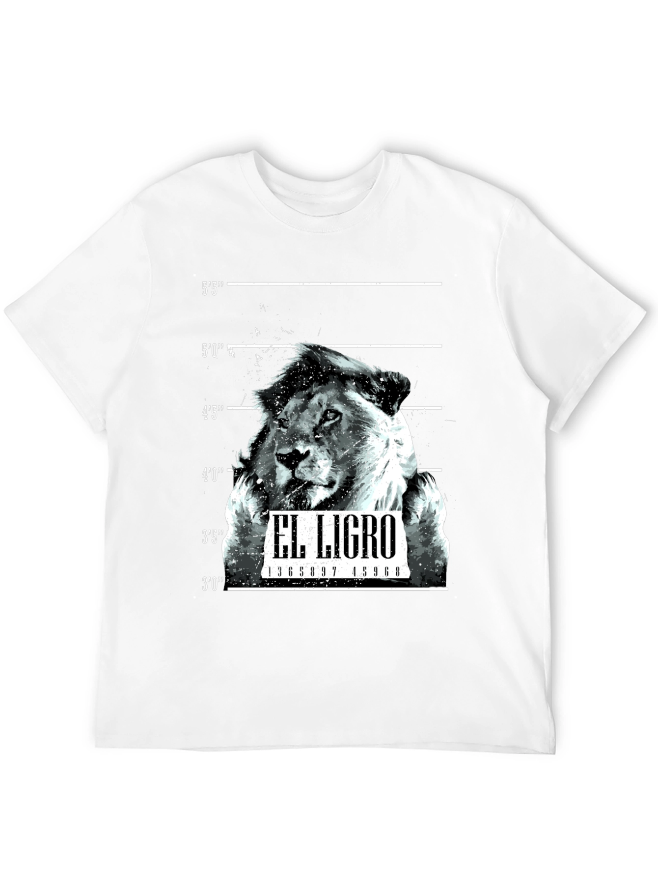 El Ligro Lion Mugshot Black T-Shirt