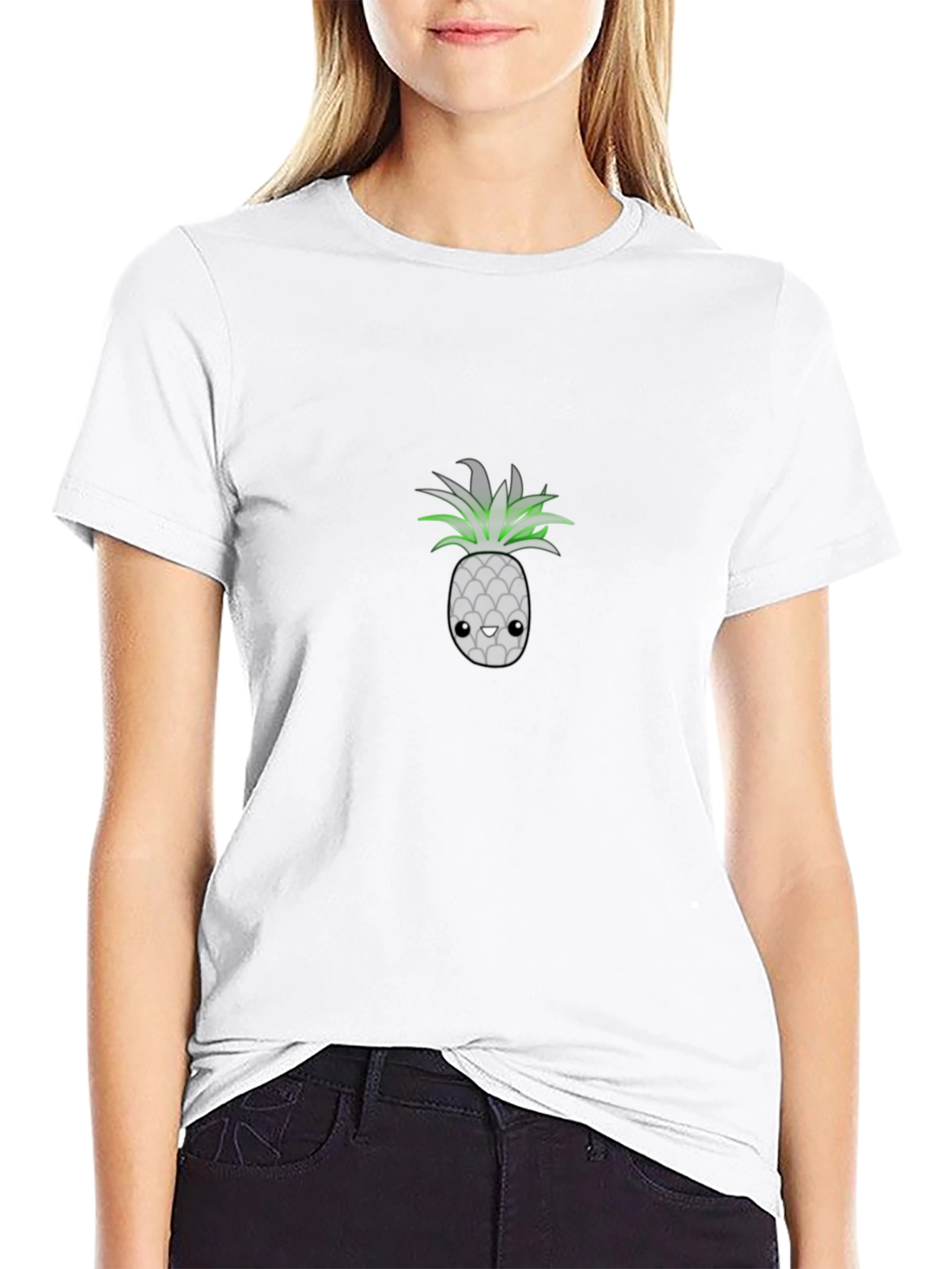 Pineapple Graphic Black T-Shirt