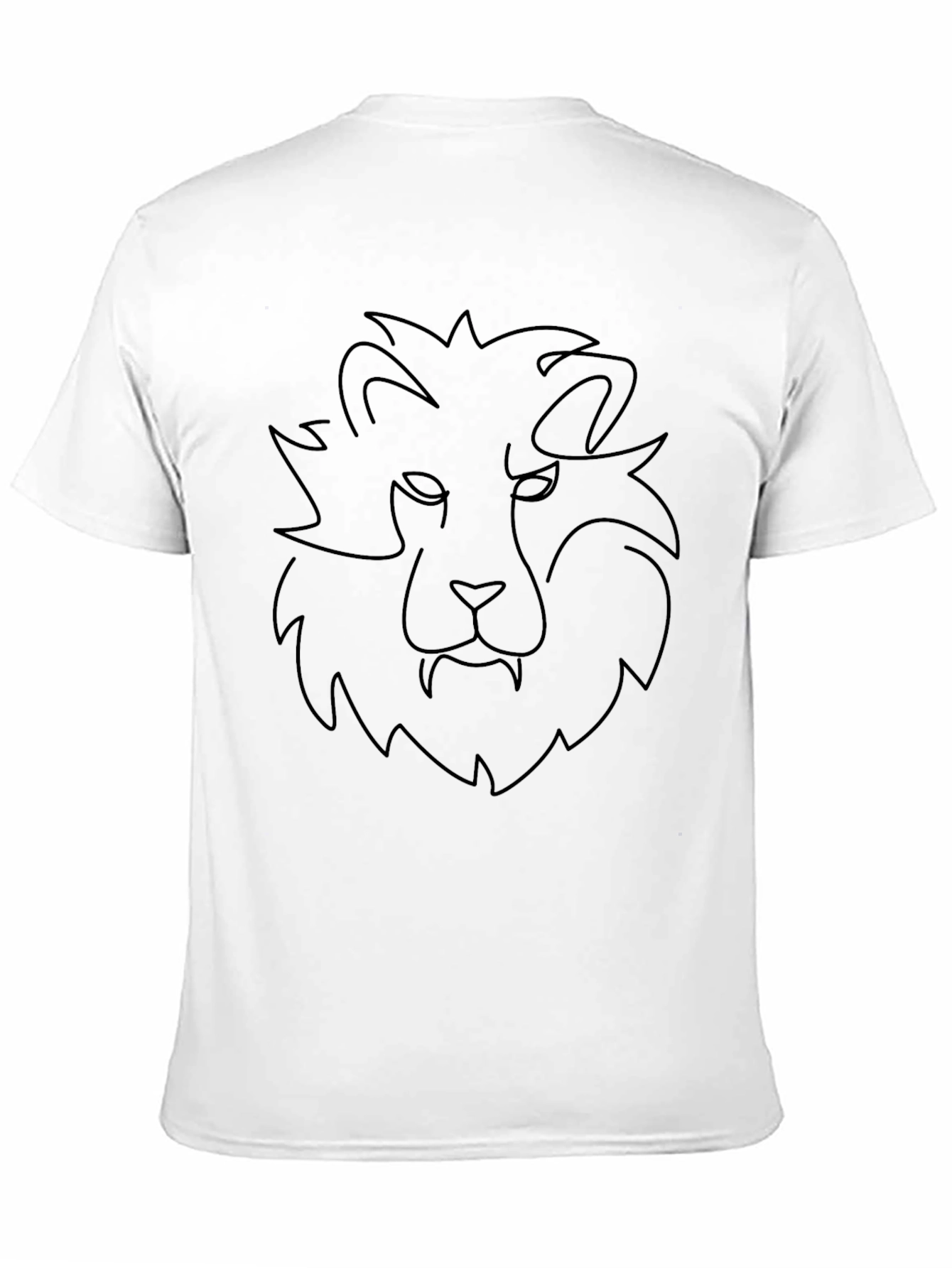 Lion Graphic Black Tee - Minimalist Style