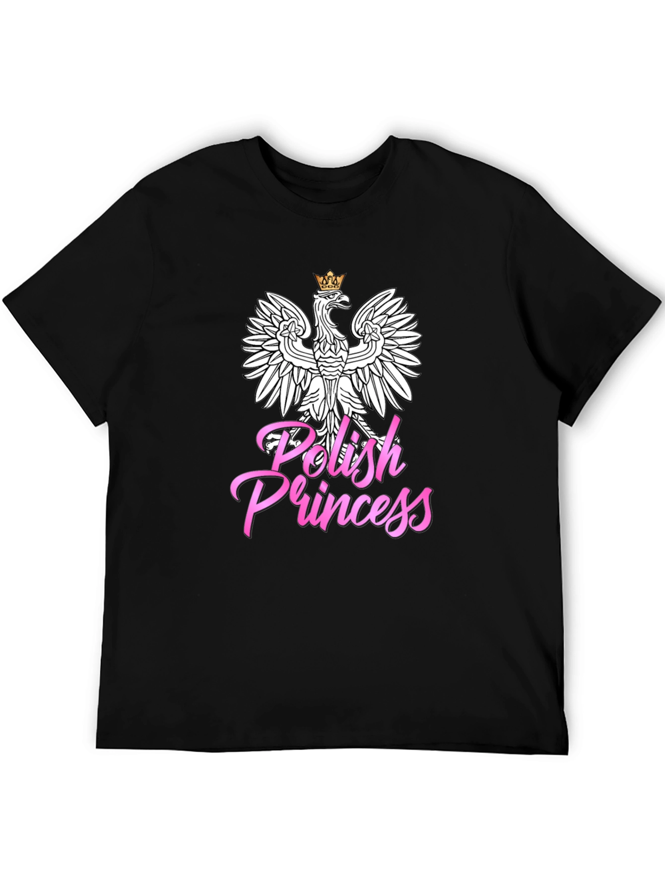 Polish Princess T-Shirt - Black Crew Neck Tee
