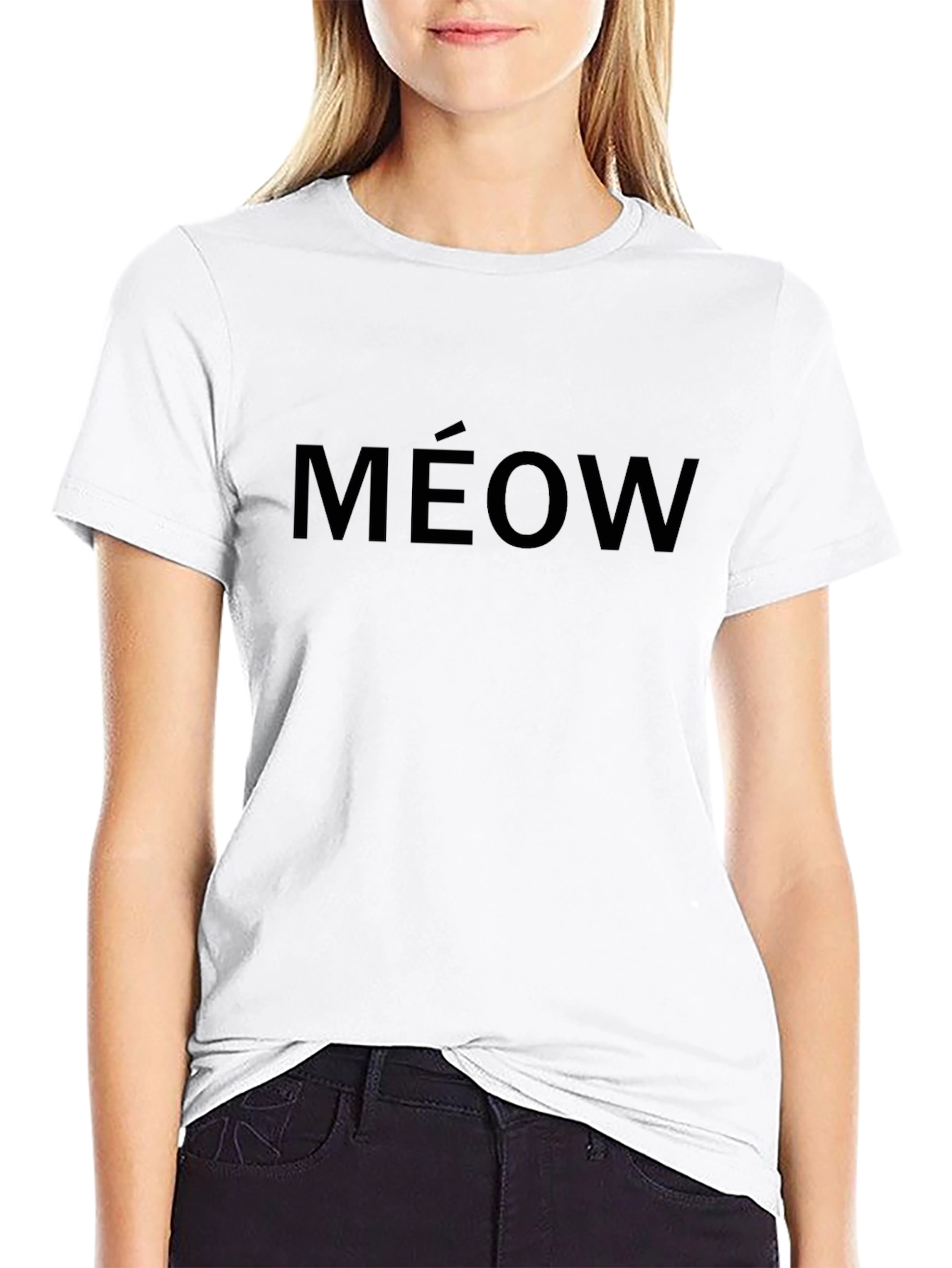 Mens Black MÉOW Graphic Tee - Cat Lover