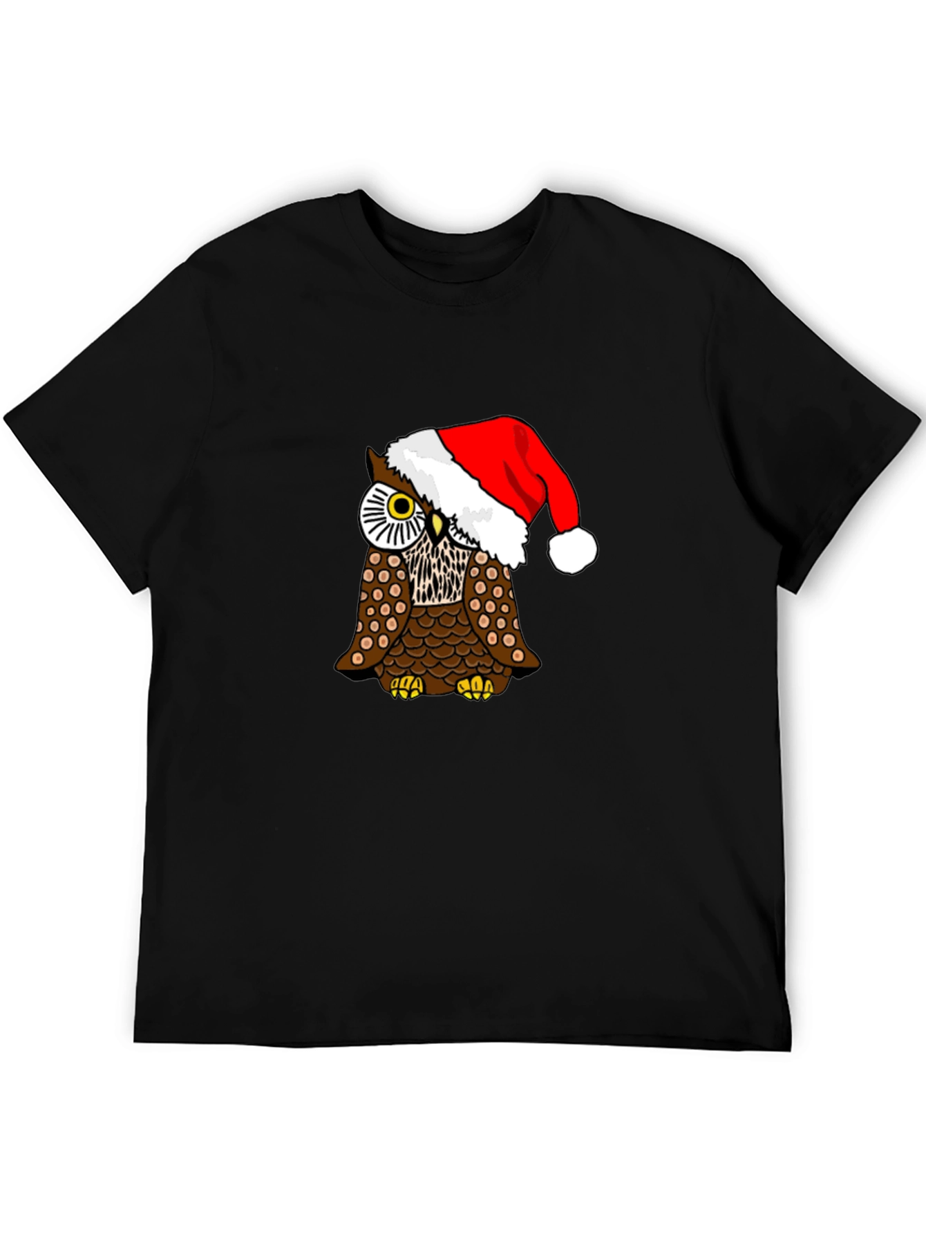 Festive Owl Tee - Holiday Novelty Shirt
