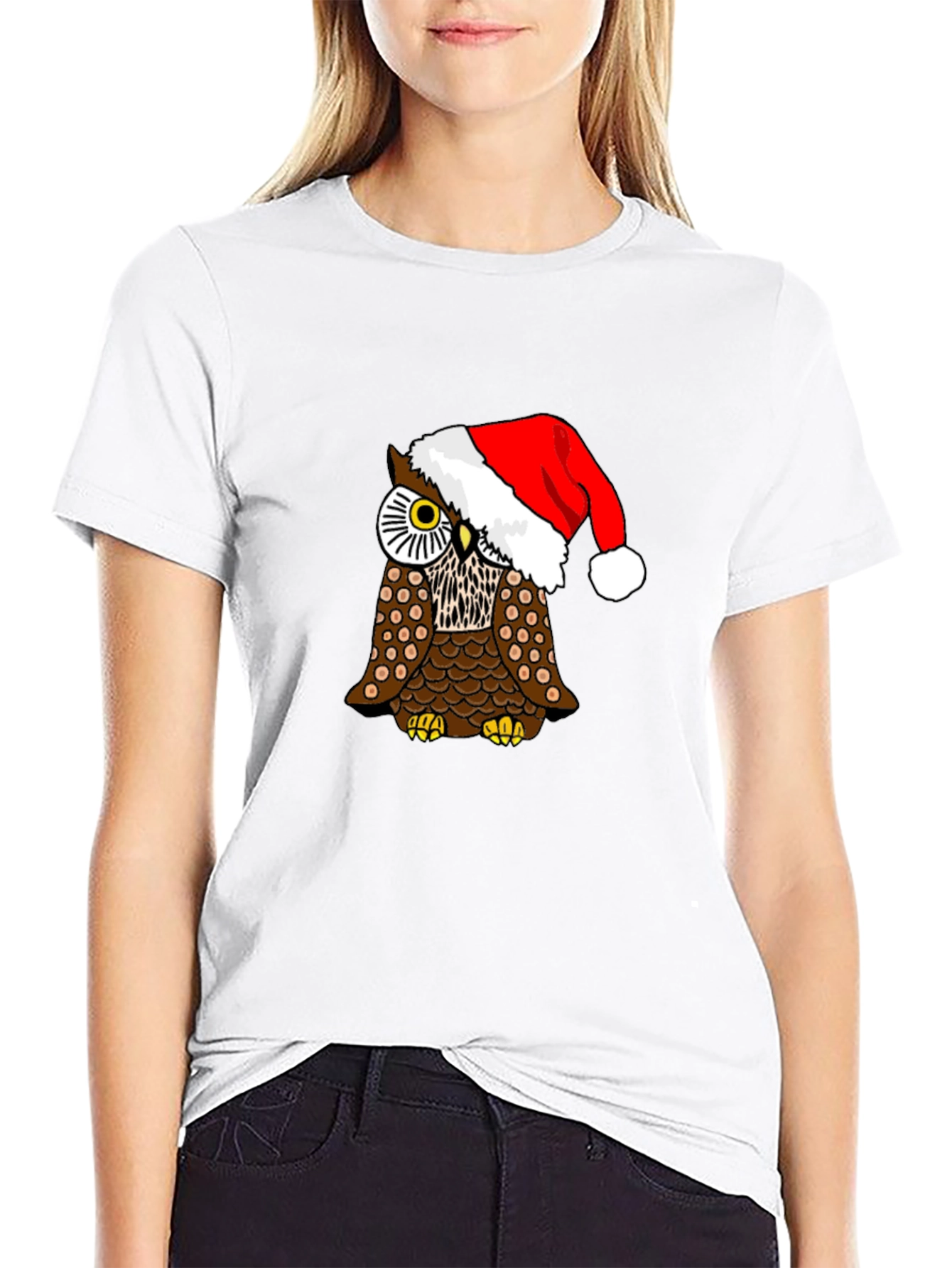 Festive Owl Tee - Holiday Novelty Shirt