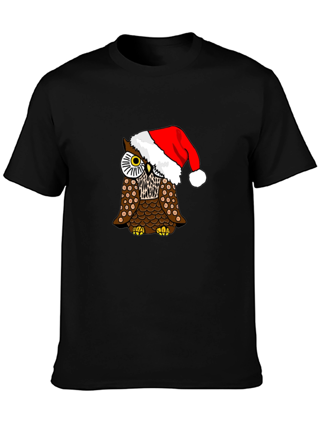 Festive Owl Tee - Holiday Novelty Shirt
