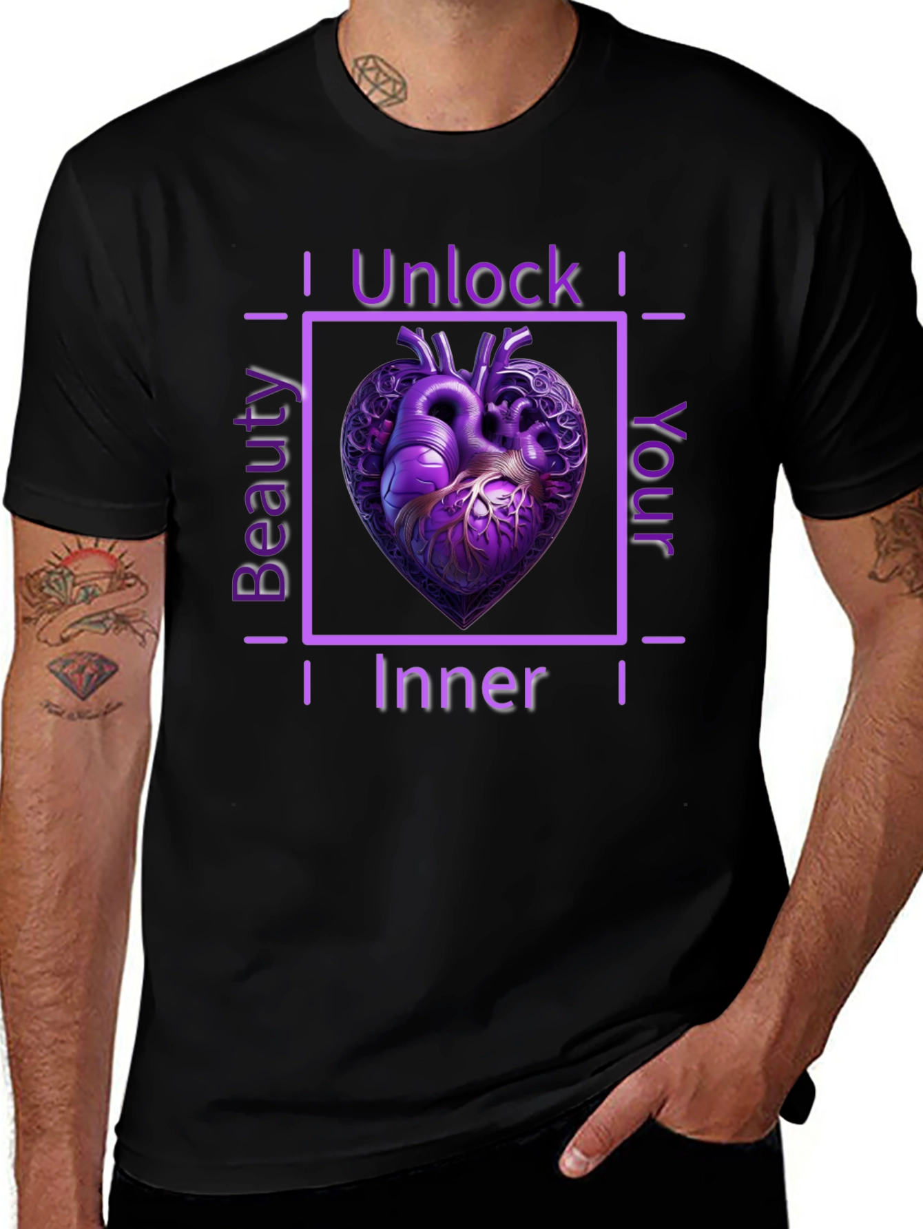 Unlock Your Inner Beauty Heart Tee