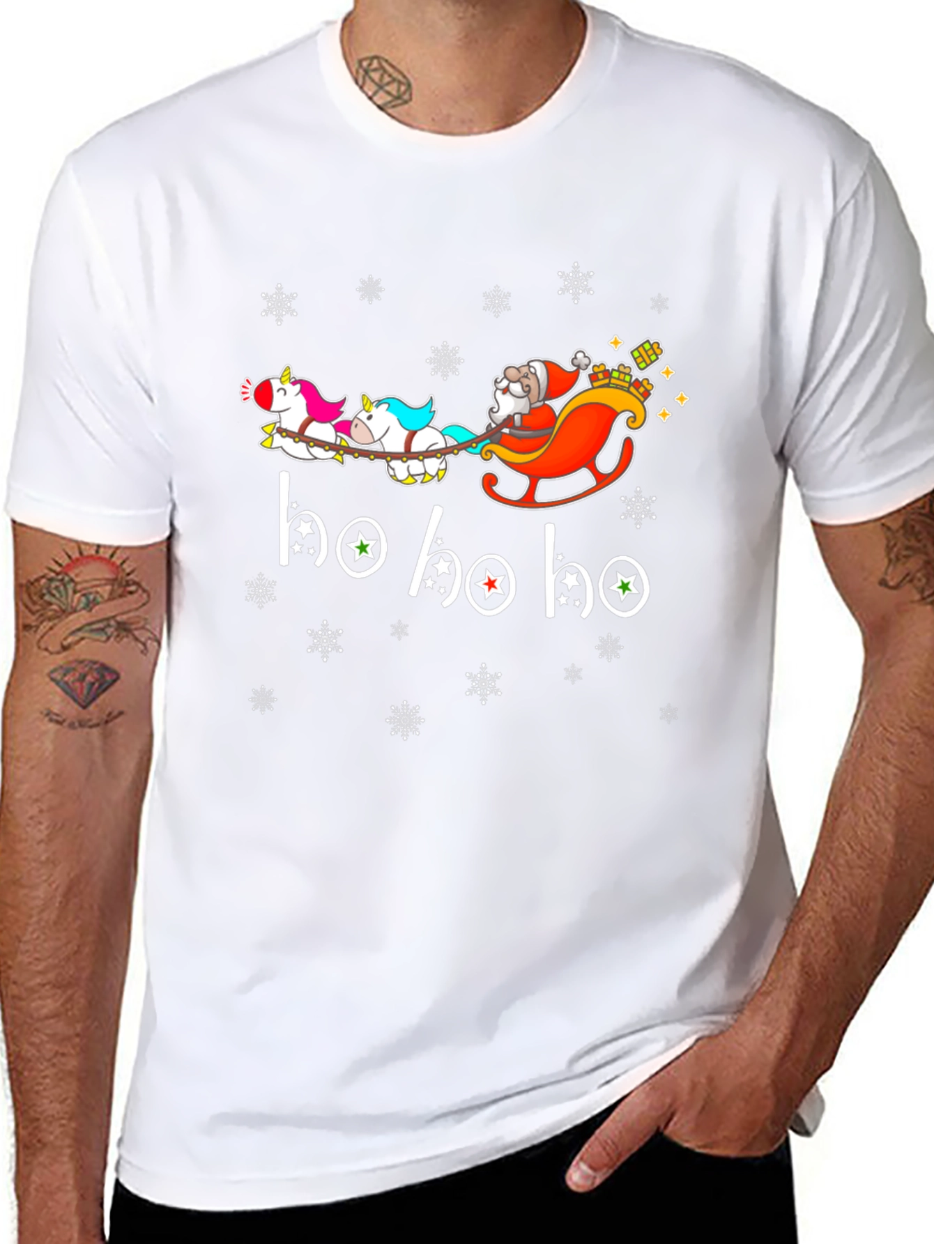 Santa Unicorn Christmas T-Shirt