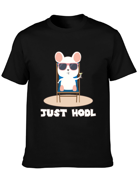 Just Hodl T-Shirt - Chill Crypto Mouse