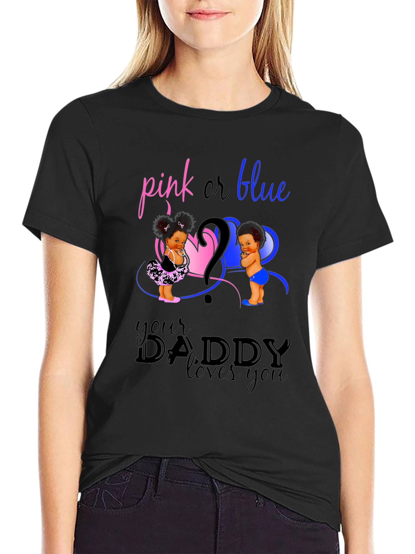Pink or Blue Daddy Loves You T-Shirt