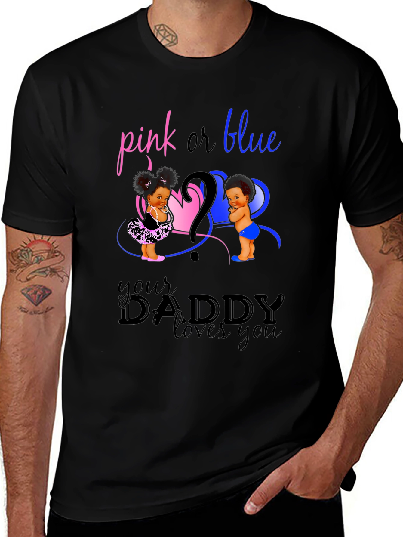 Pink or Blue Daddy Loves You T-Shirt