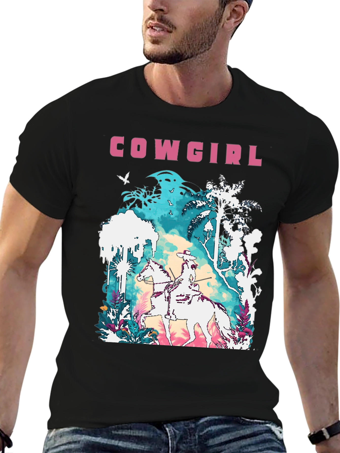 Cowgirl Graphic Tee - Western Style Shirt
