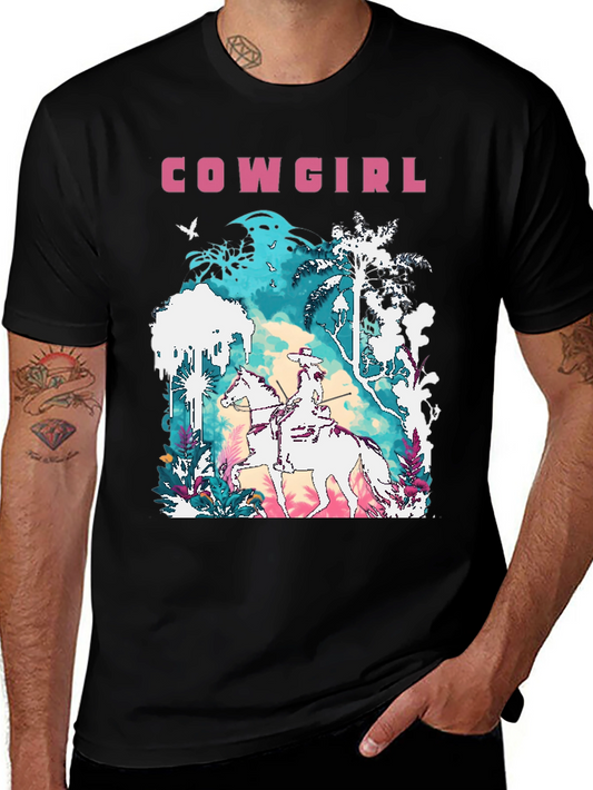 Cowgirl Graphic Tee - Western Style Shirt