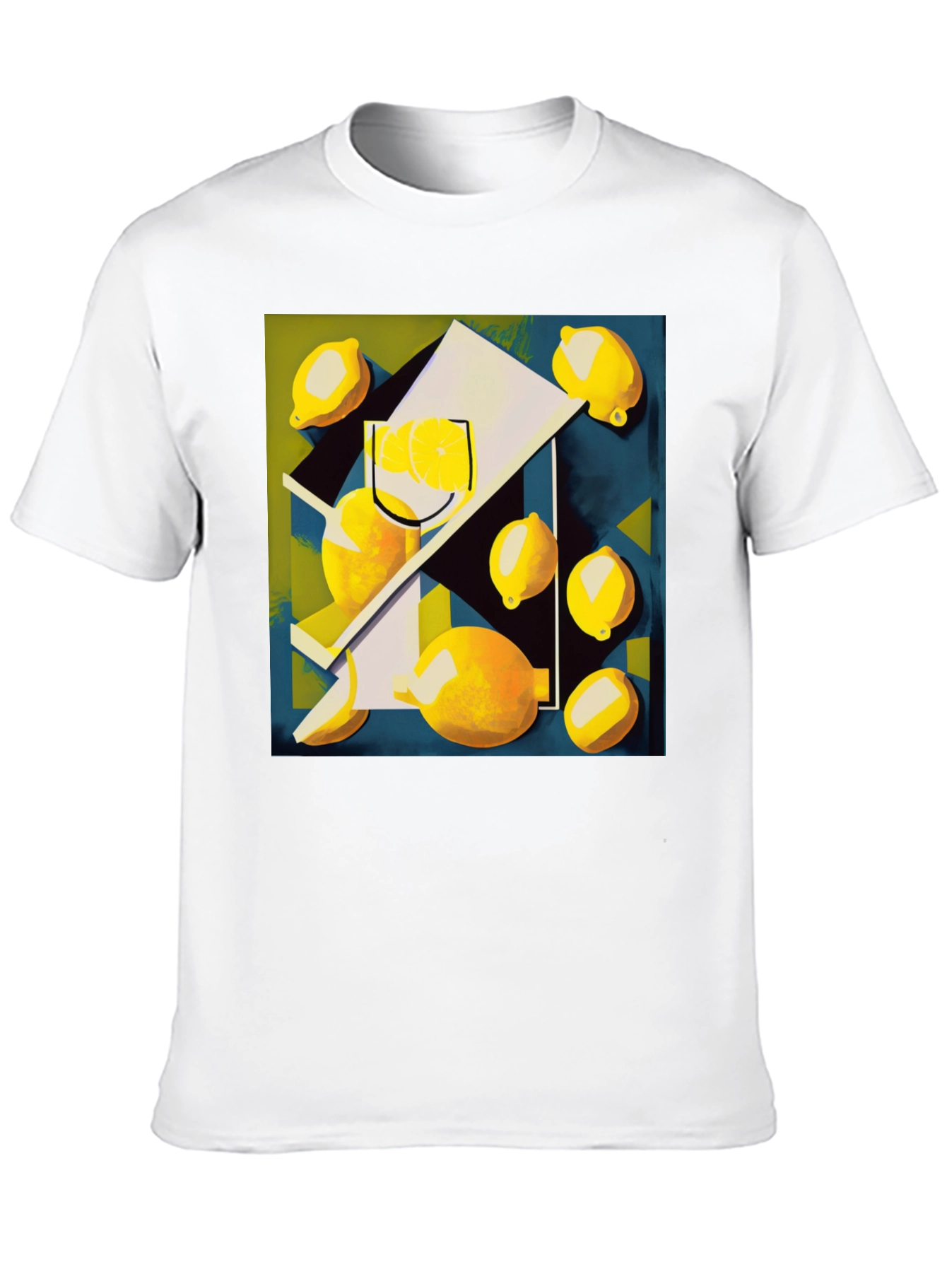 Abstract Lemon Art Graphic T-Shirt