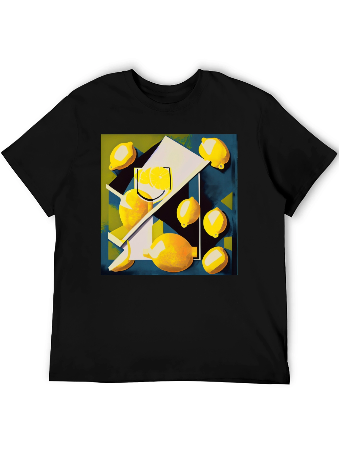 Abstract Lemon Art Graphic T-Shirt