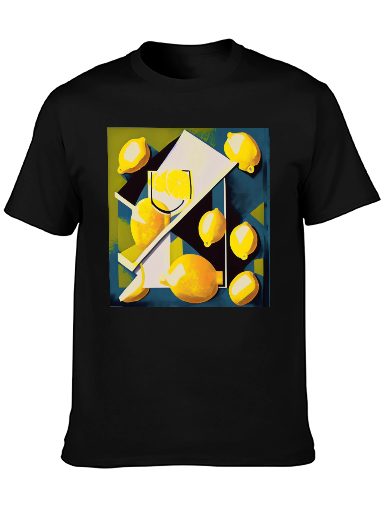 Abstract Lemon Art Graphic T-Shirt