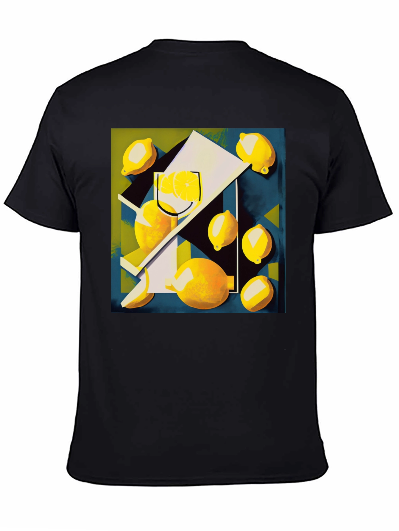 Abstract Lemon Art Graphic T-Shirt