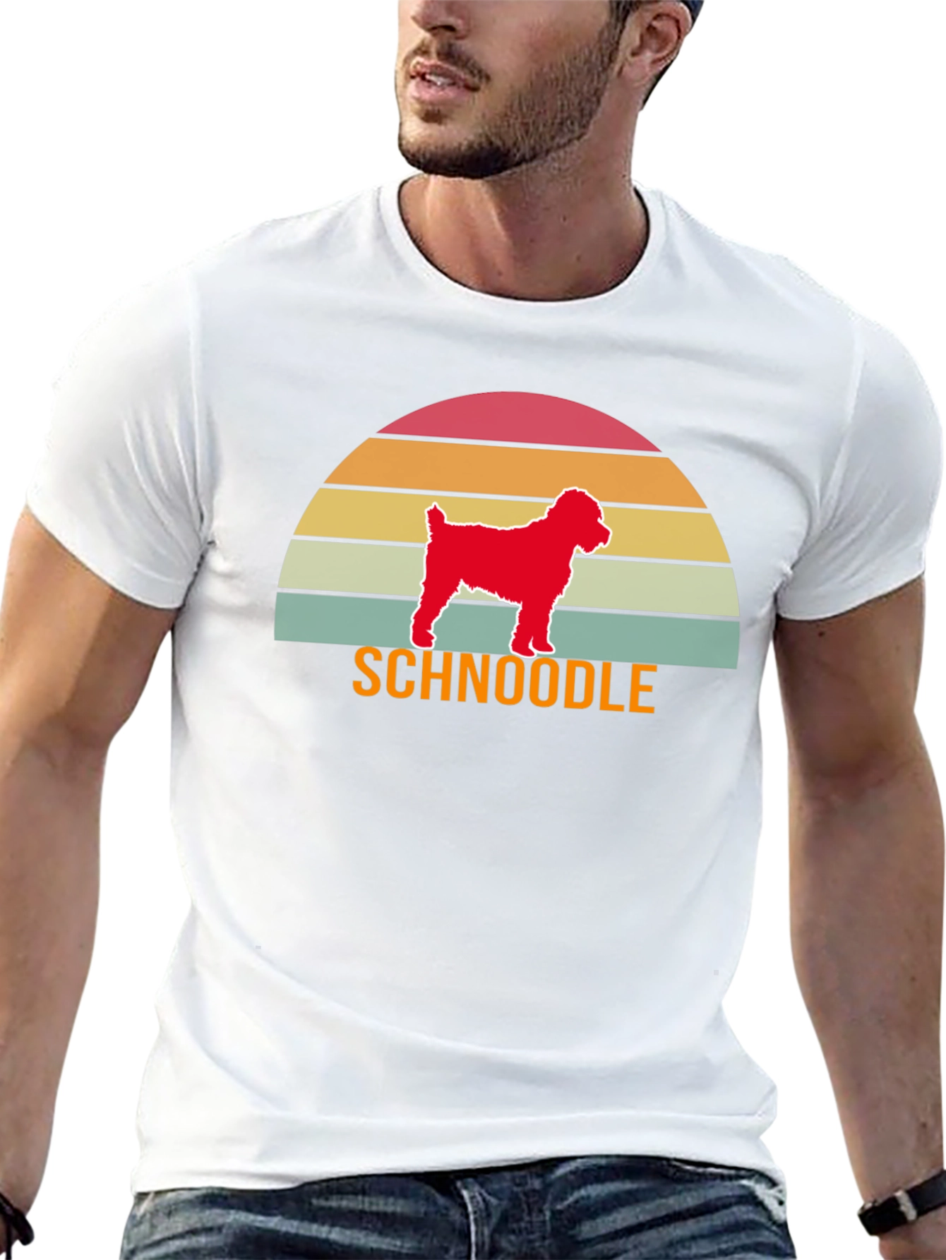 Schnoodle Sunset T-Shirt - Dog Lover Tee