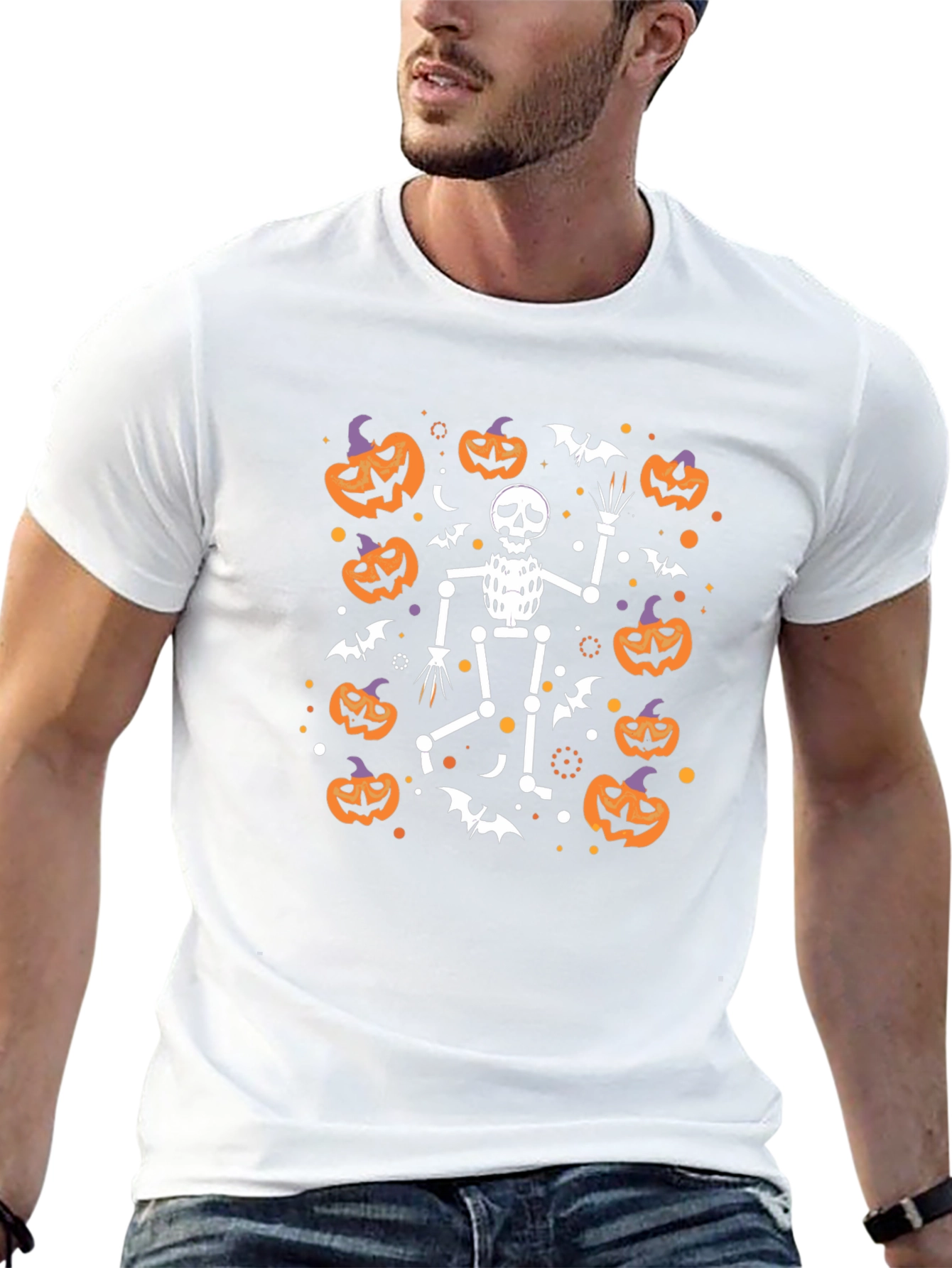 Halloween Skeleton Pumpkin T-Shirt