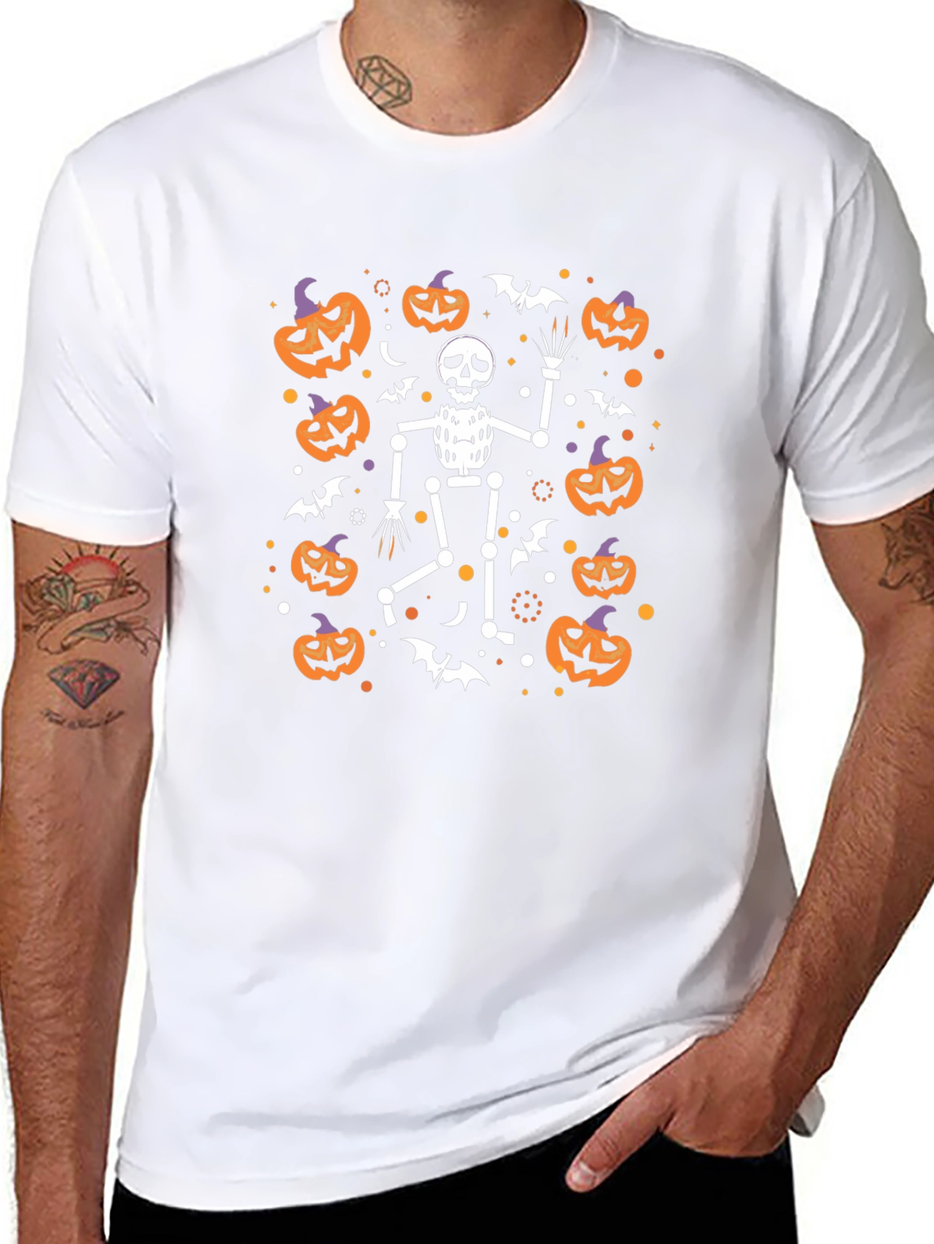 Halloween Skeleton Pumpkin T-Shirt